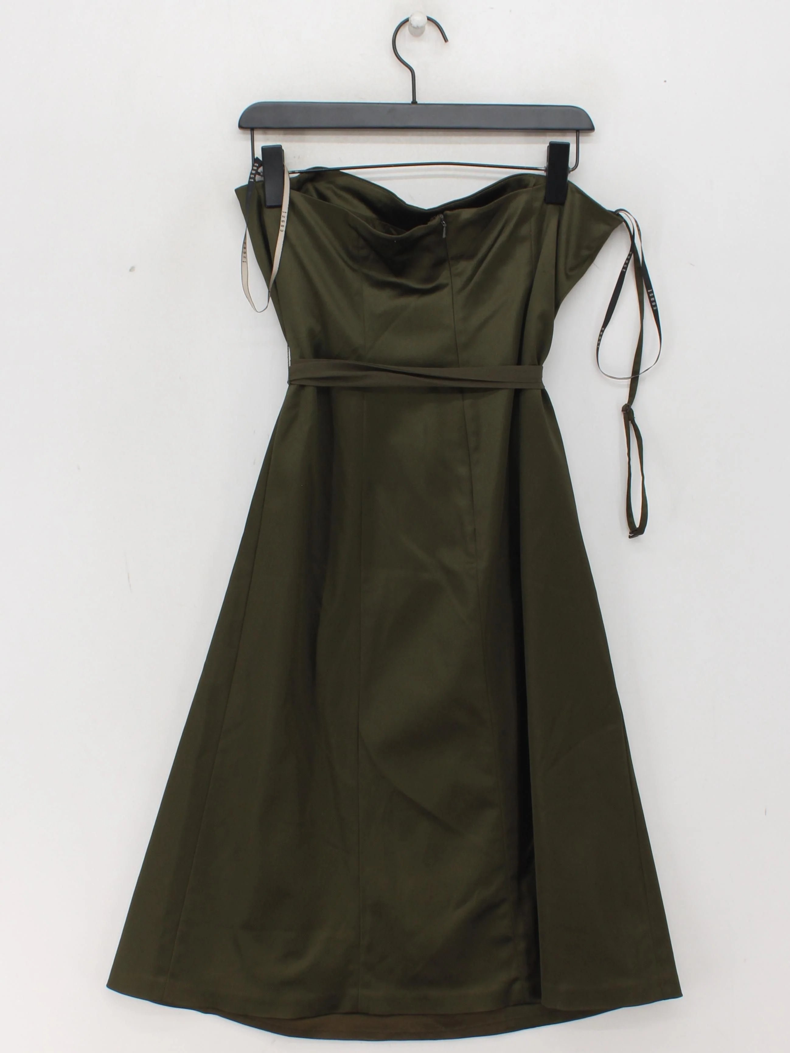 Coast A-Line Midi Dress UK14 in Green - Image 2