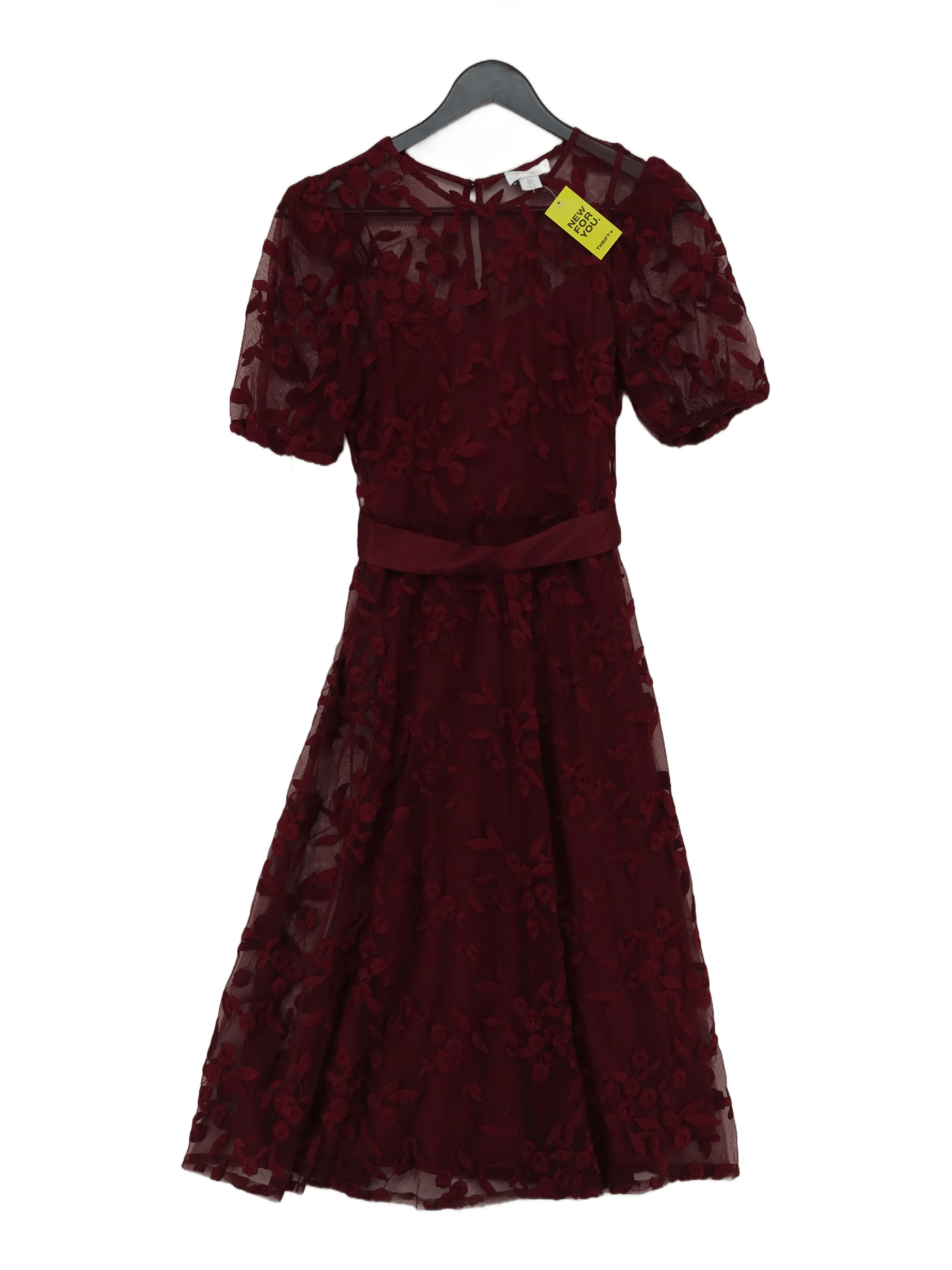 Coast A-Line Midi Dress UK8 in Red