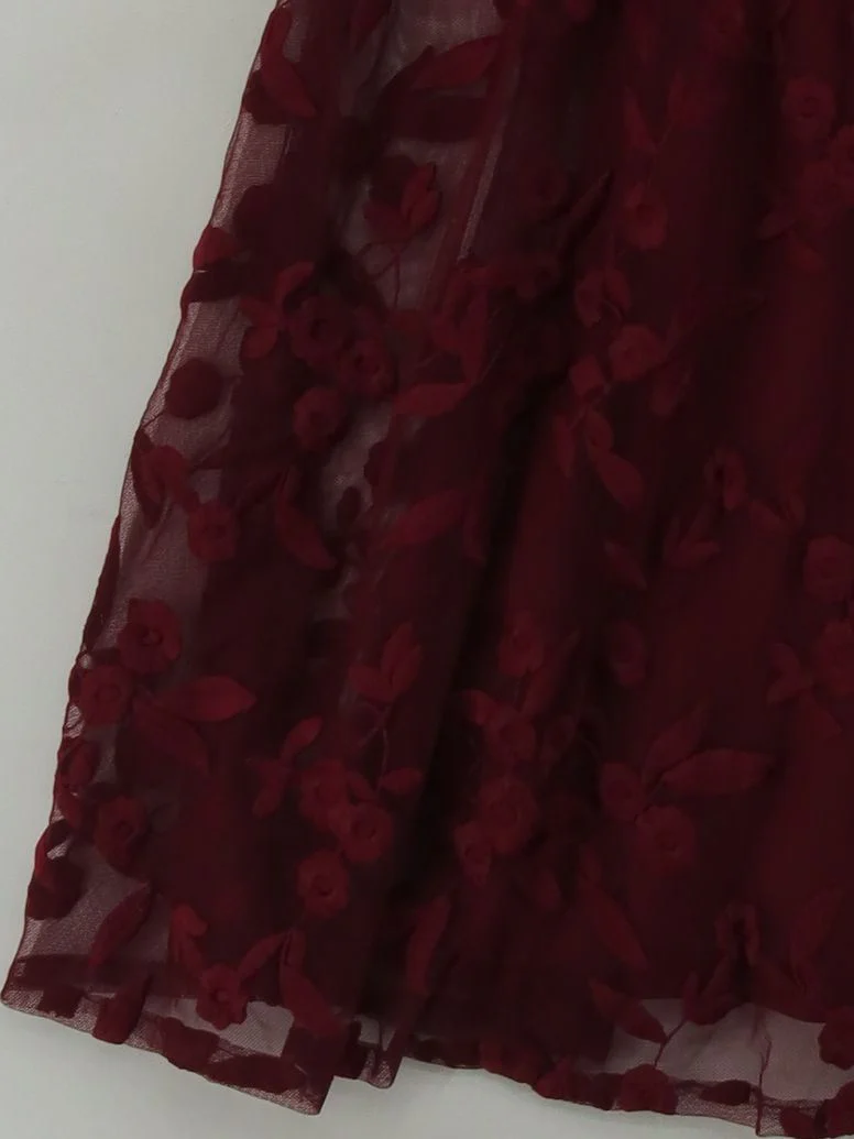 Coast A-Line Midi Dress UK8 in Red - Image 4