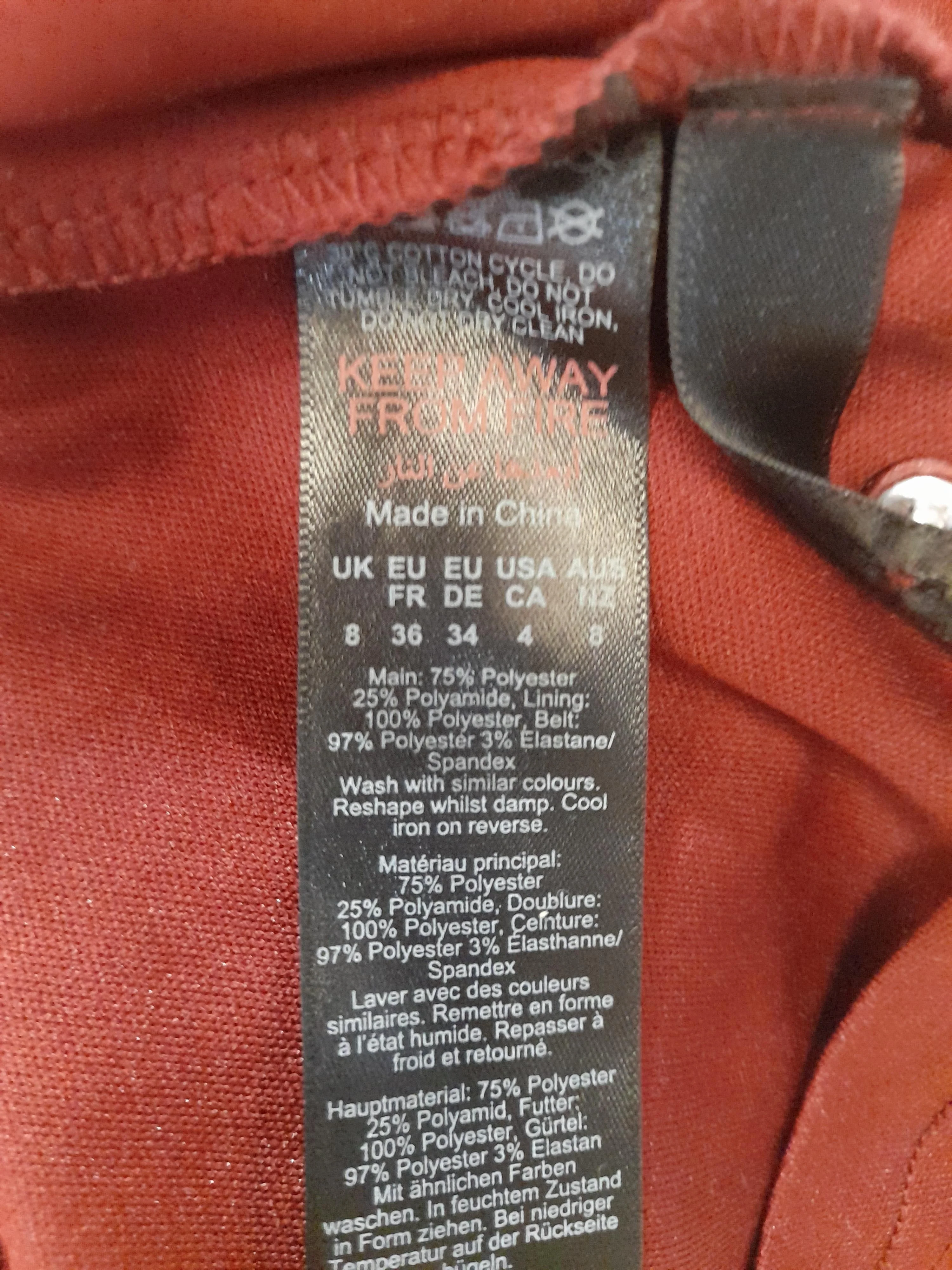 Coast A-Line Midi Dress UK8 in Red - Image 6