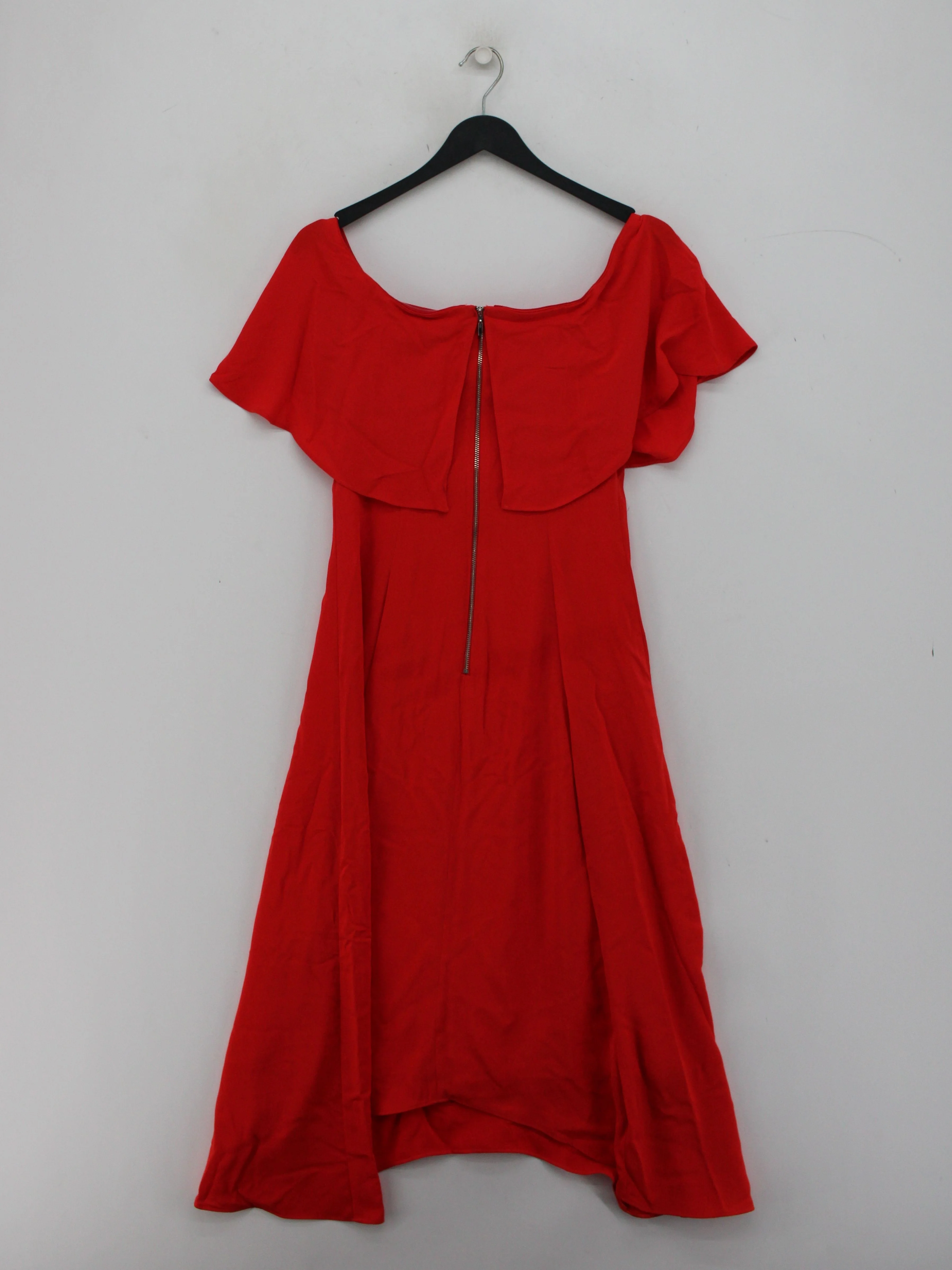 Coast A-Line Midi Dress UK8 in Red - Image 2