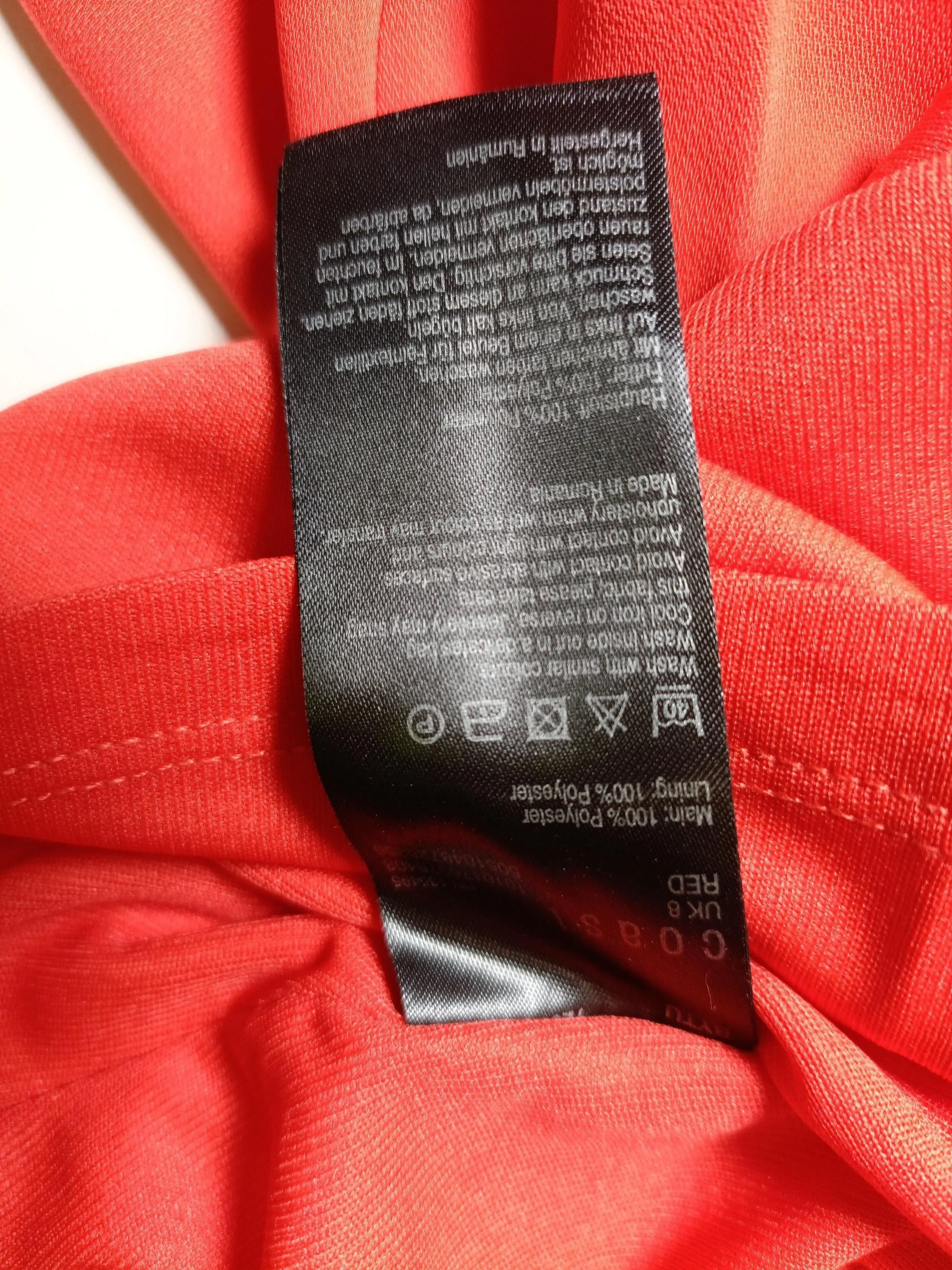 Coast A-Line Midi Dress UK8 in Red - Image 6