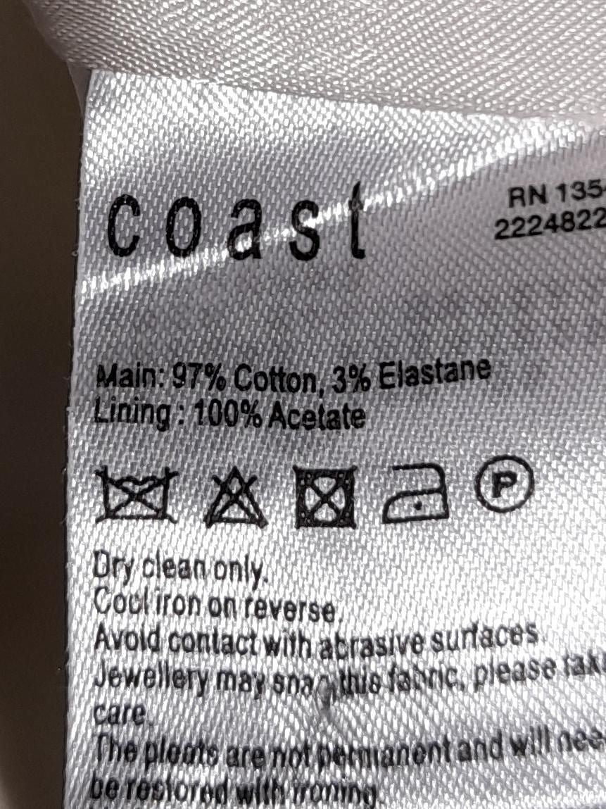 Coast A-Line Mini Dress UK16 in Cream - Image 7
