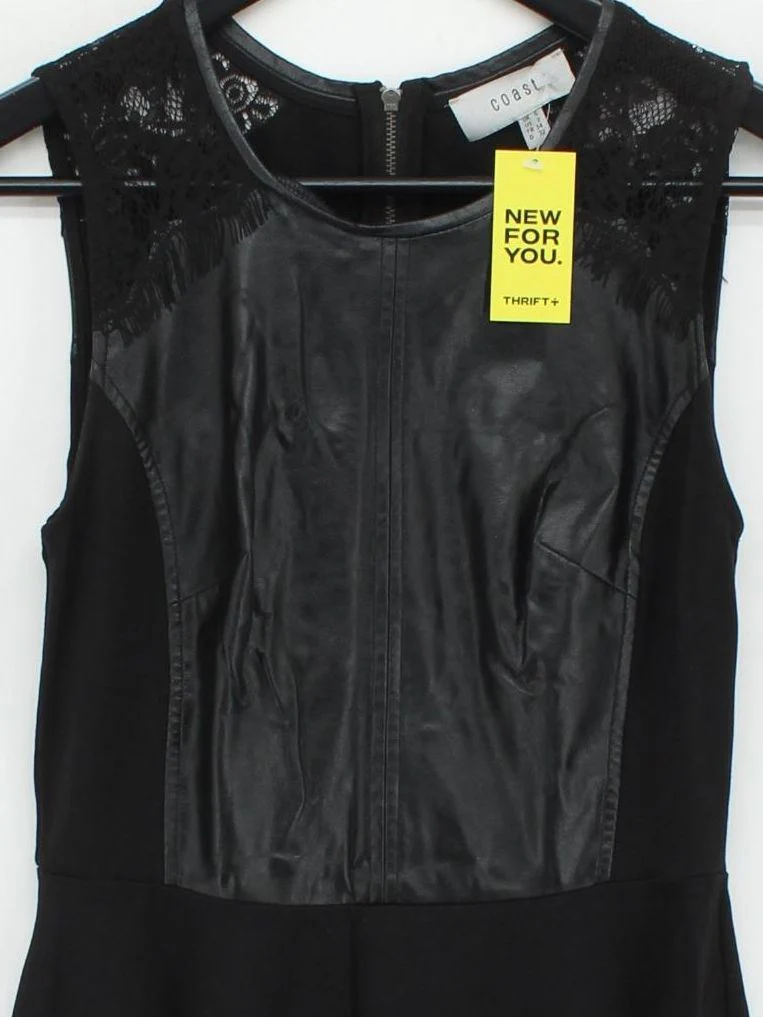 Coast A-Line Mini Dress UK6 in Black - Image 3