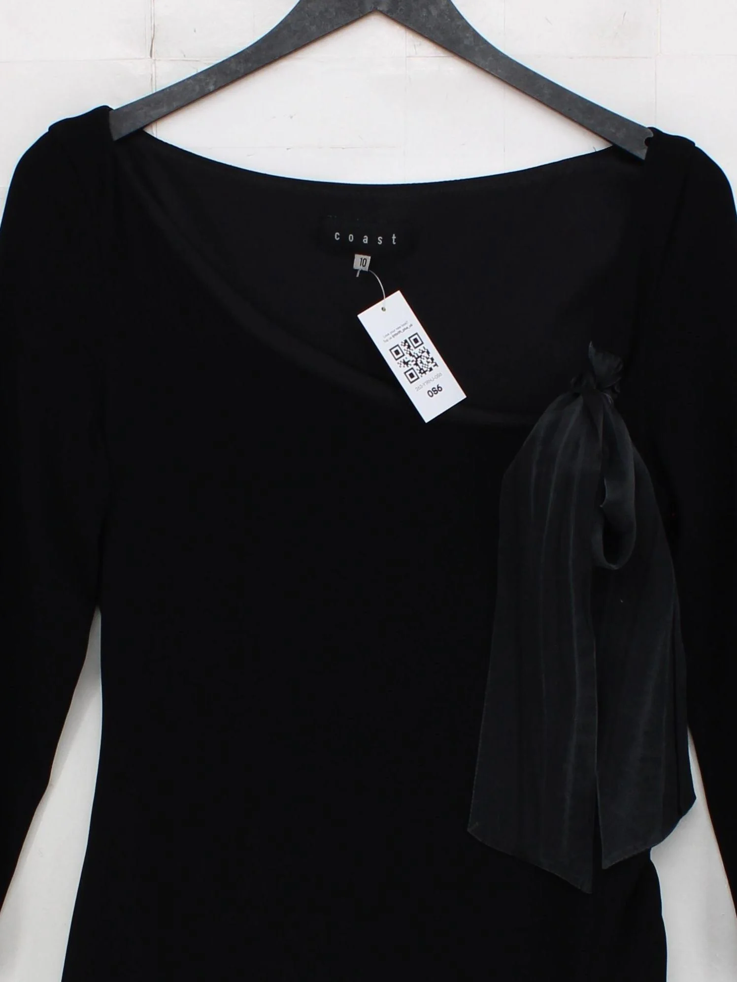 Coast Bodycon Midi Dress UK10 in Black - Image 3