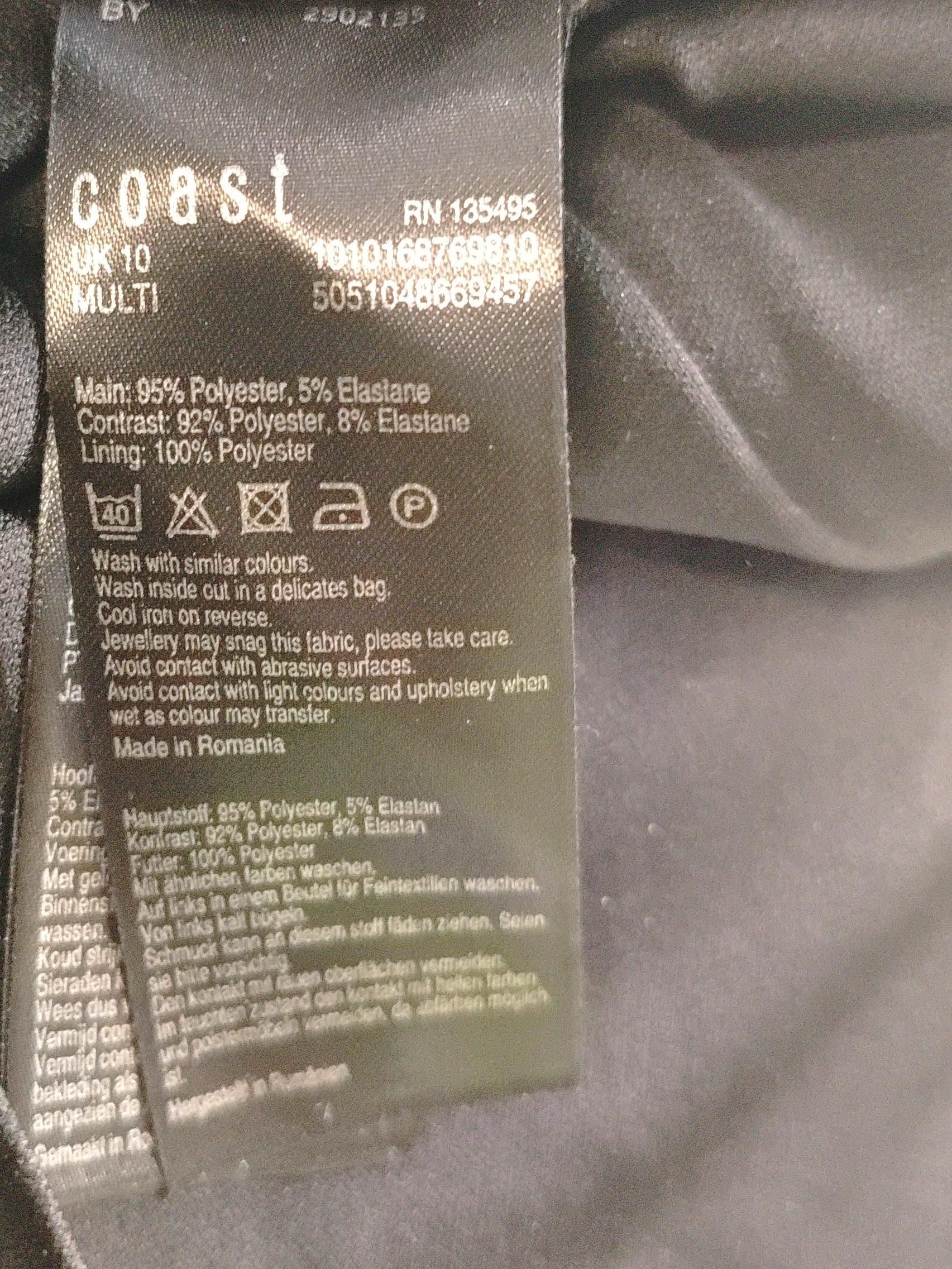 Coast Bodycon Midi Dress UK10 in Multi - Image 6