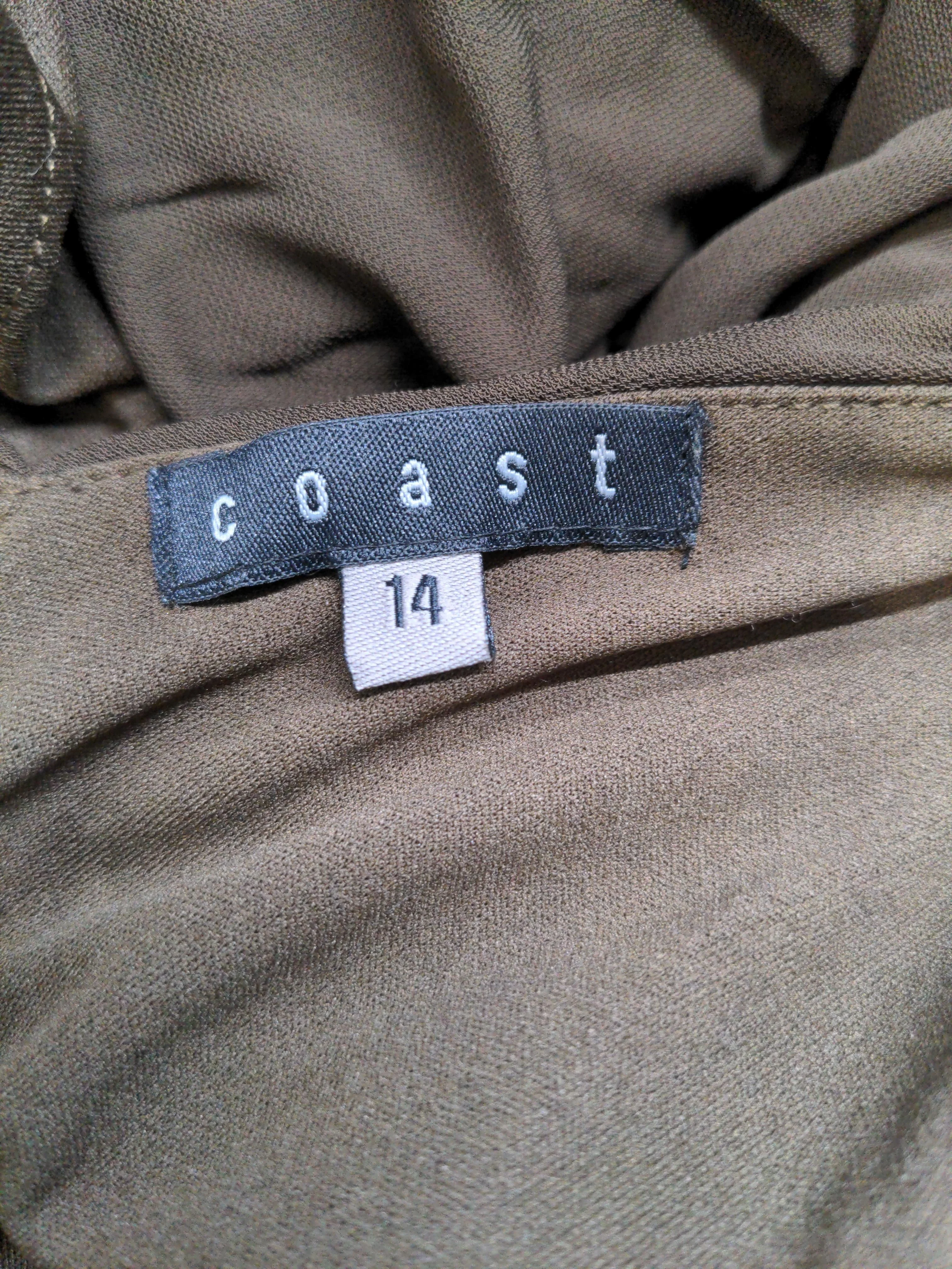 Coast Bodycon Midi Dress UK14 in Brown - Image 5