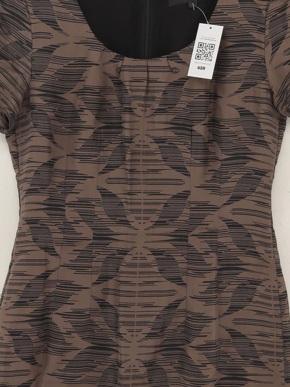 Coast Bodycon Mini Dress UK8 in Brown - Image 3