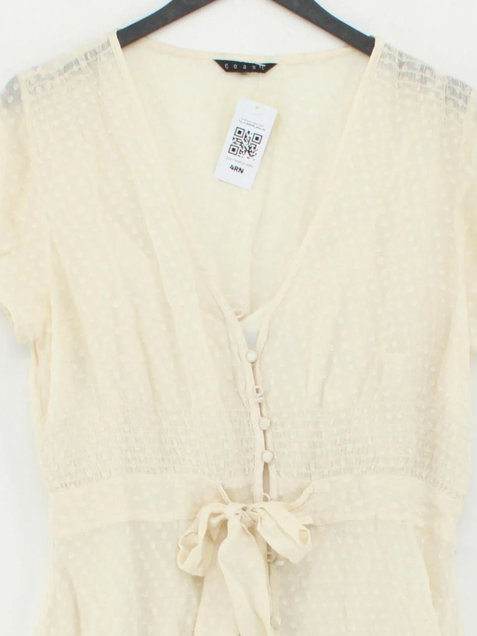 Coast Shirt Mini Dress L in Cream - Image 3