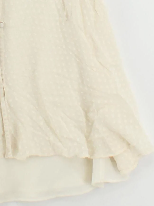 Coast Shirt Mini Dress L in Cream - Image 4