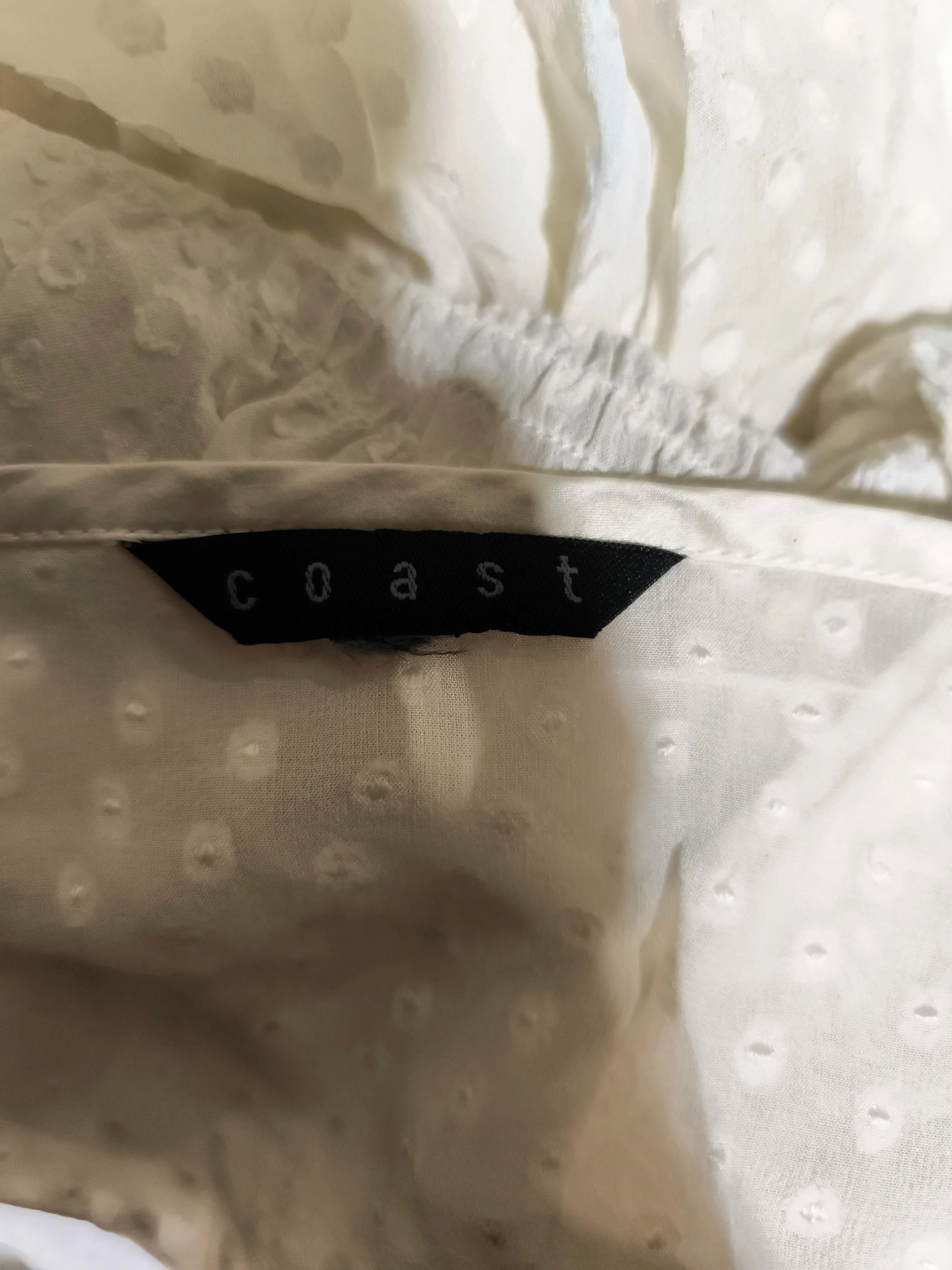 Coast Shirt Mini Dress L in Cream - Image 6