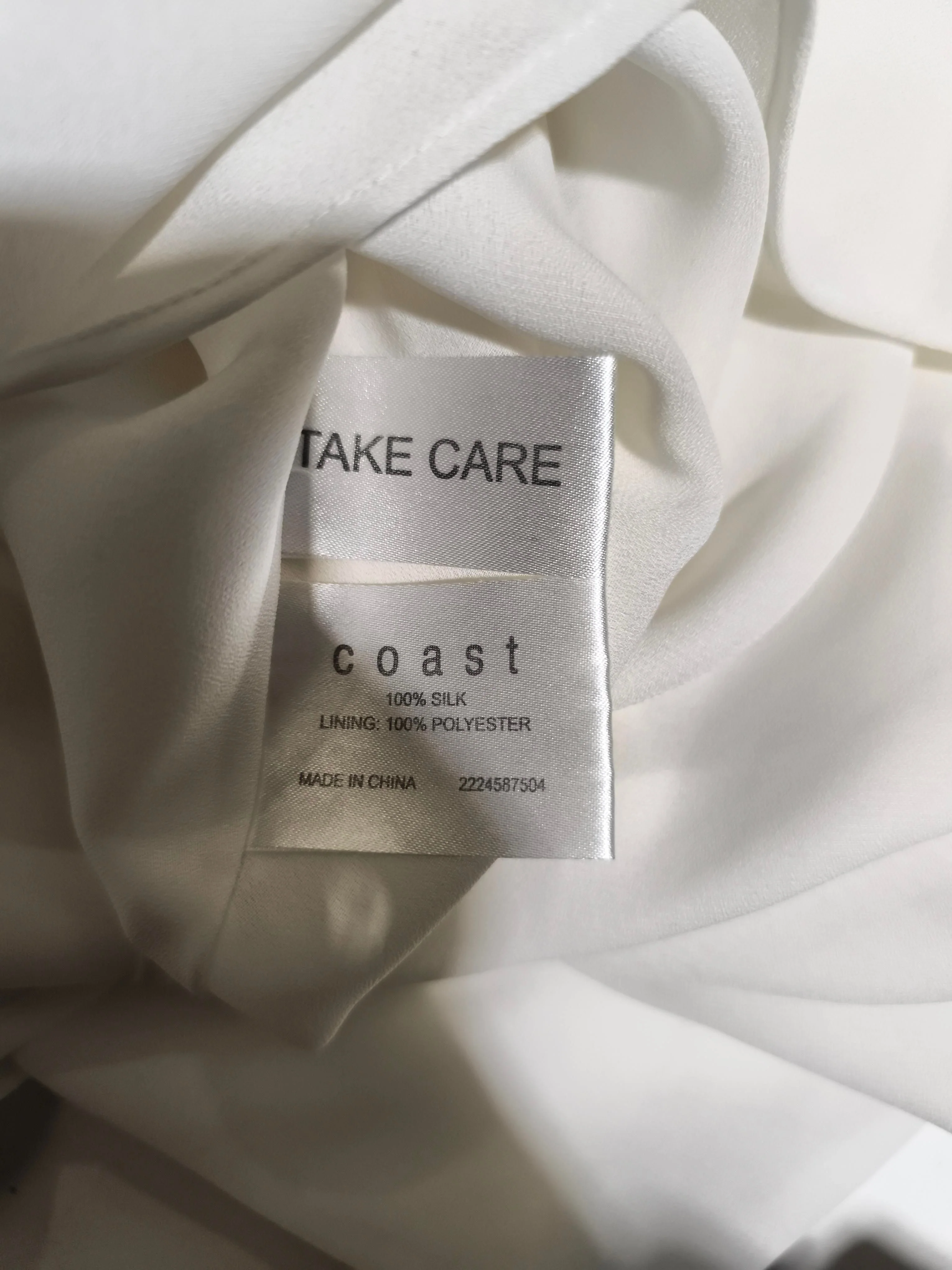 Coast Shirt Mini Dress L in Cream - Image 7