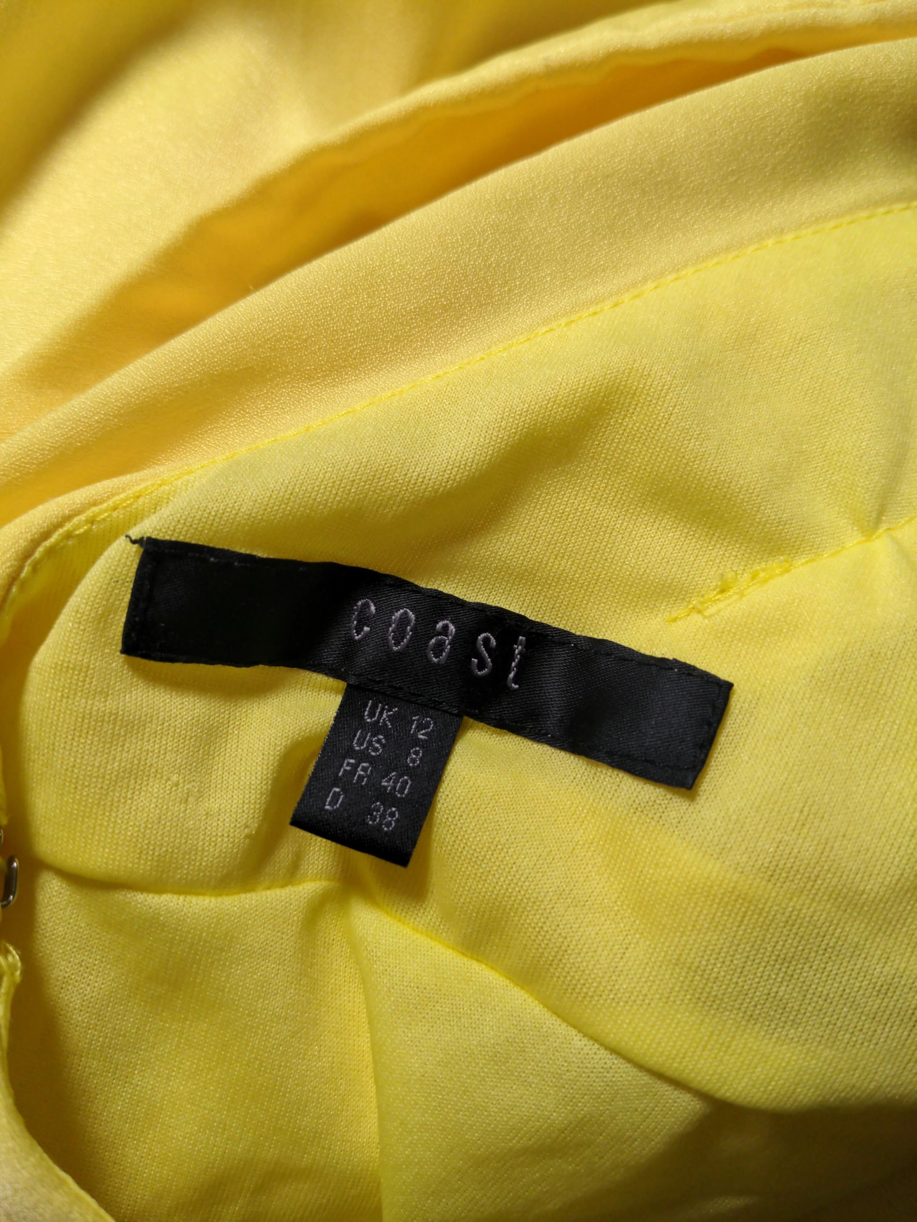 Coast Skater Mini Dress UK12 in Yellow - Image 6