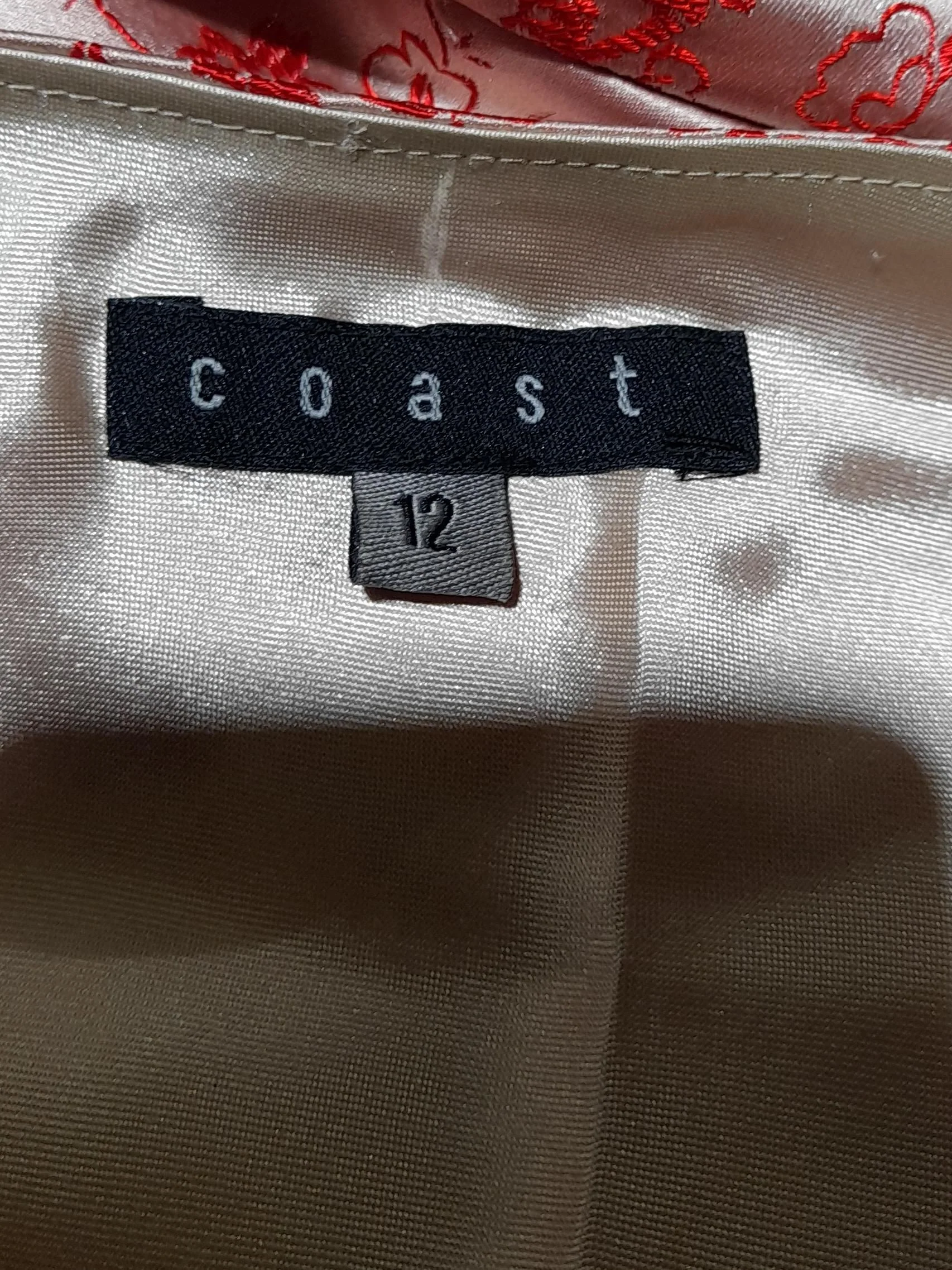 Coast Slip Midi Dress UK12 in Cream - Image 6