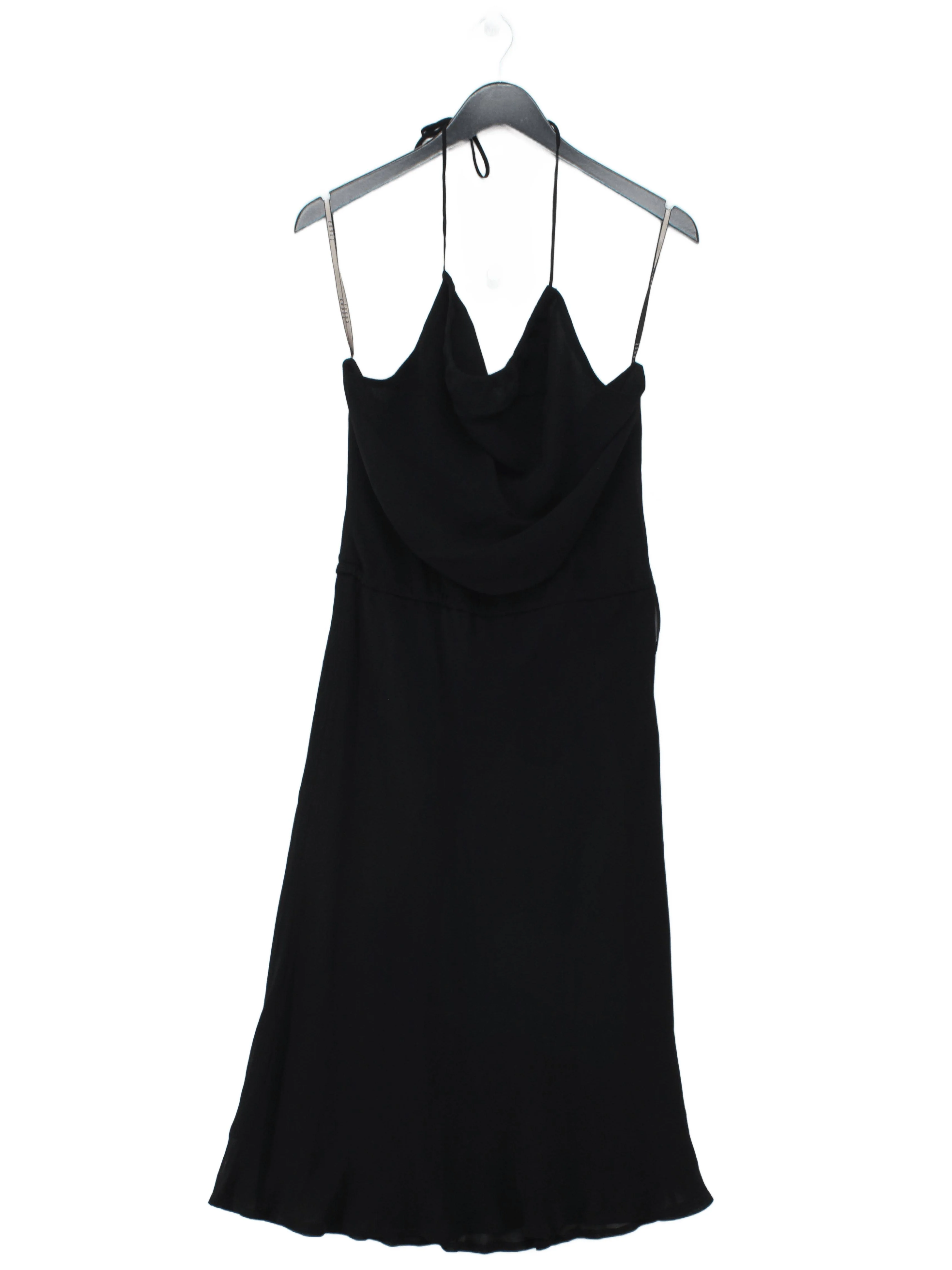 Coast Slip Midi Dress UK14 in Black