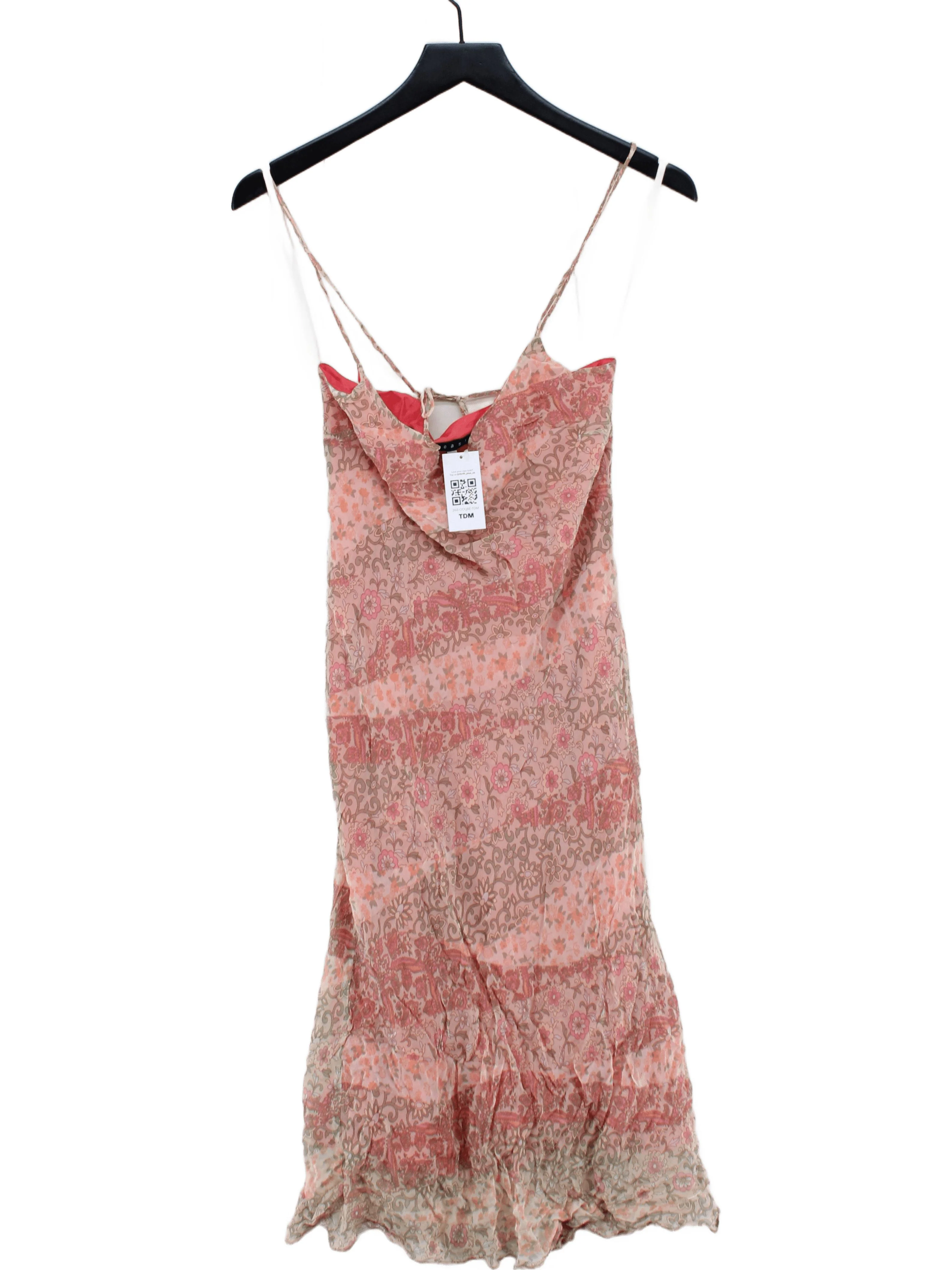 Coast Slip Midi Dress UK8 in Multi