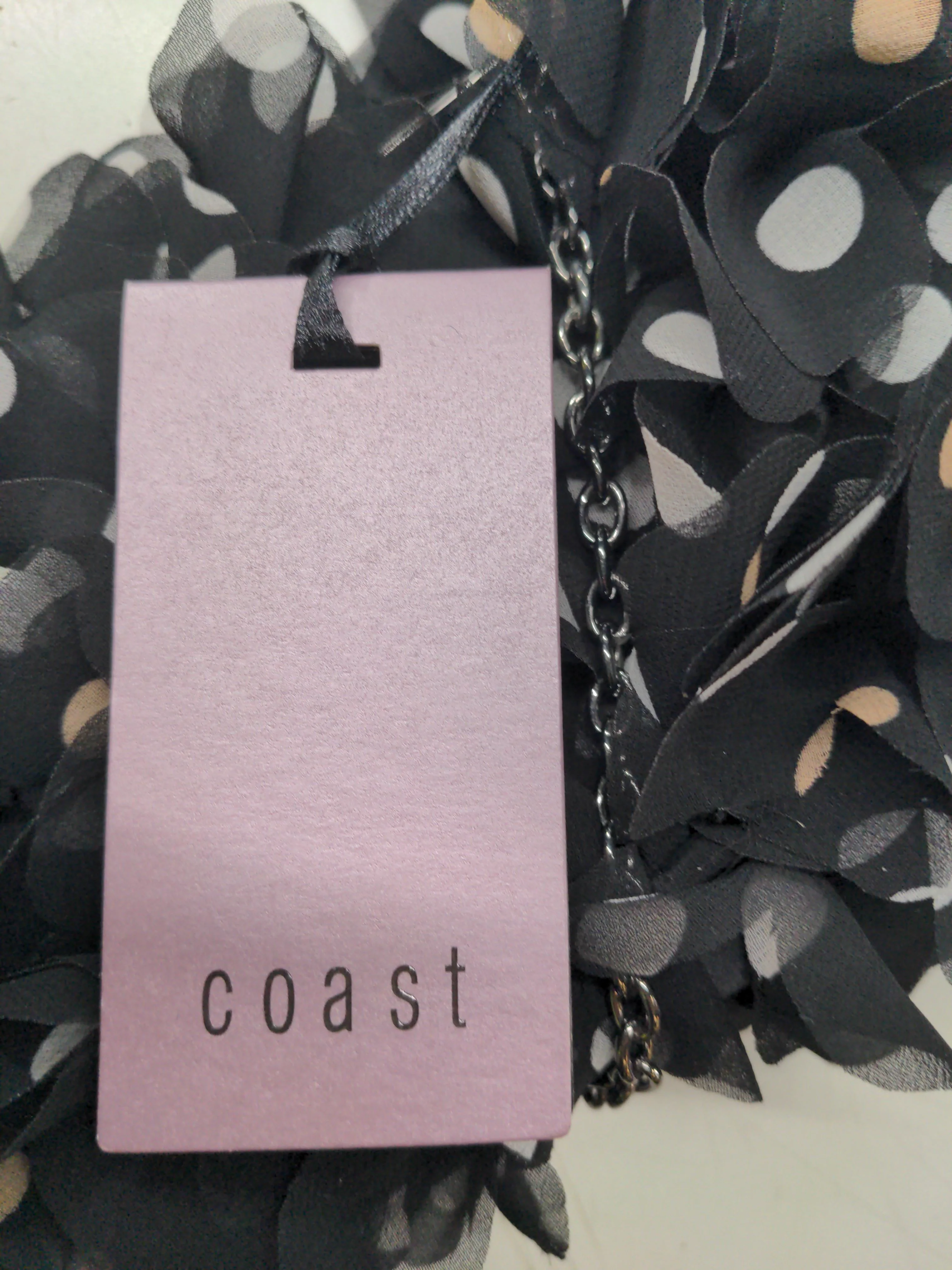 Coast Women's Bag Black Polkadot Acetate with Polyester Clutch - Image 5