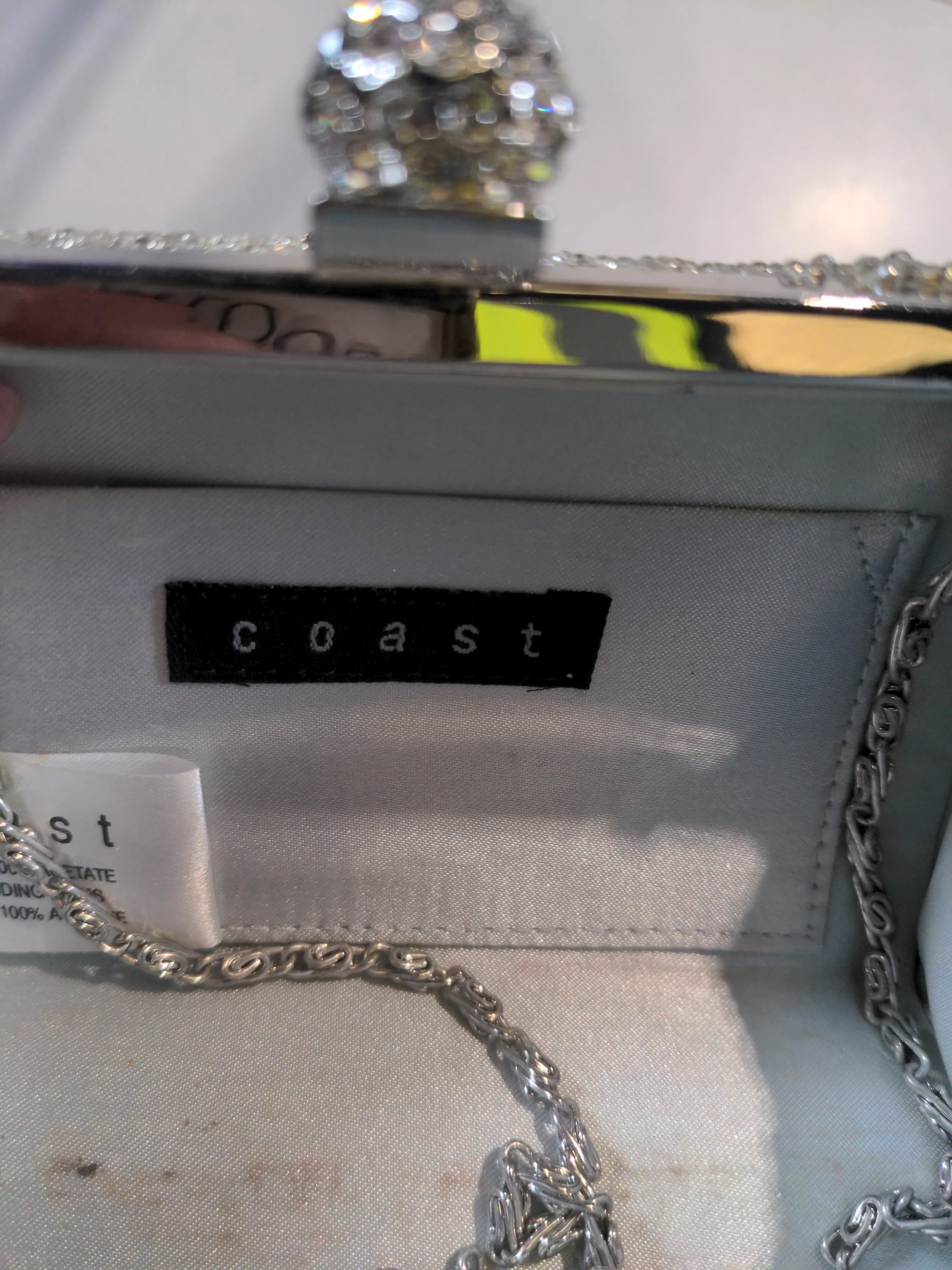 Coast Women's Bag Silver Acetate with Other Clutch - Image 6