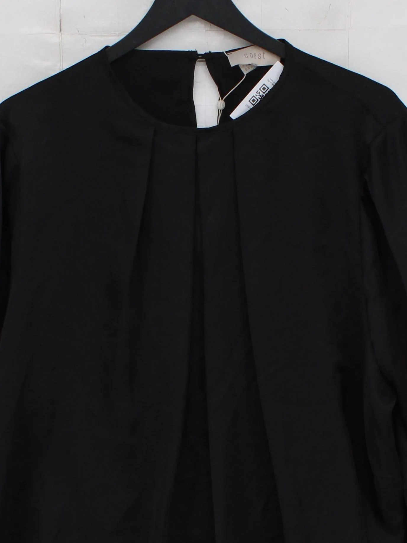 Coast Women's Blouse UK 20 Black 100% Polyester Basic New with tags - Image 3