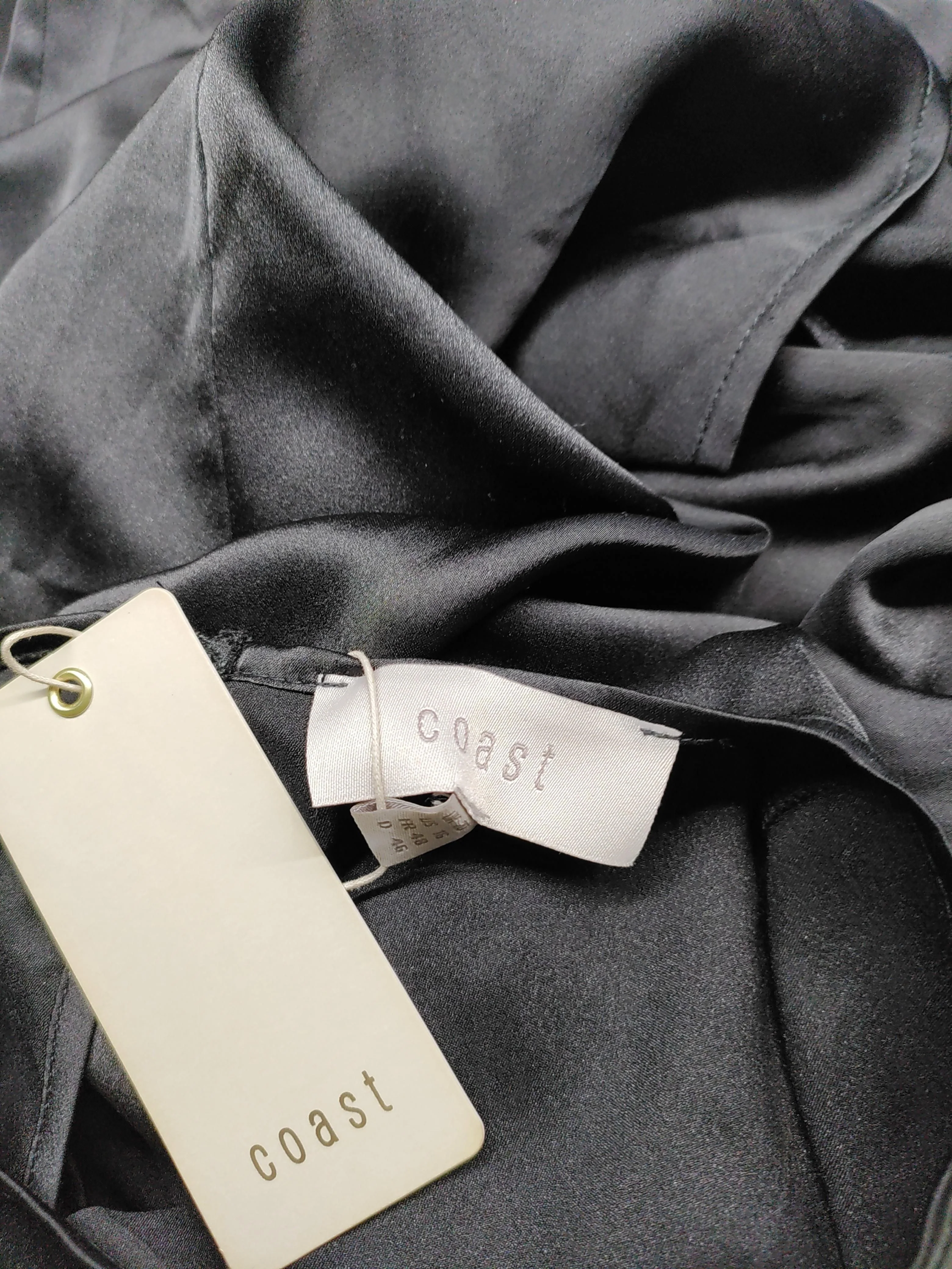 Coast Women's Blouse UK 20 Black 100% Polyester Basic New with tags - Image 5