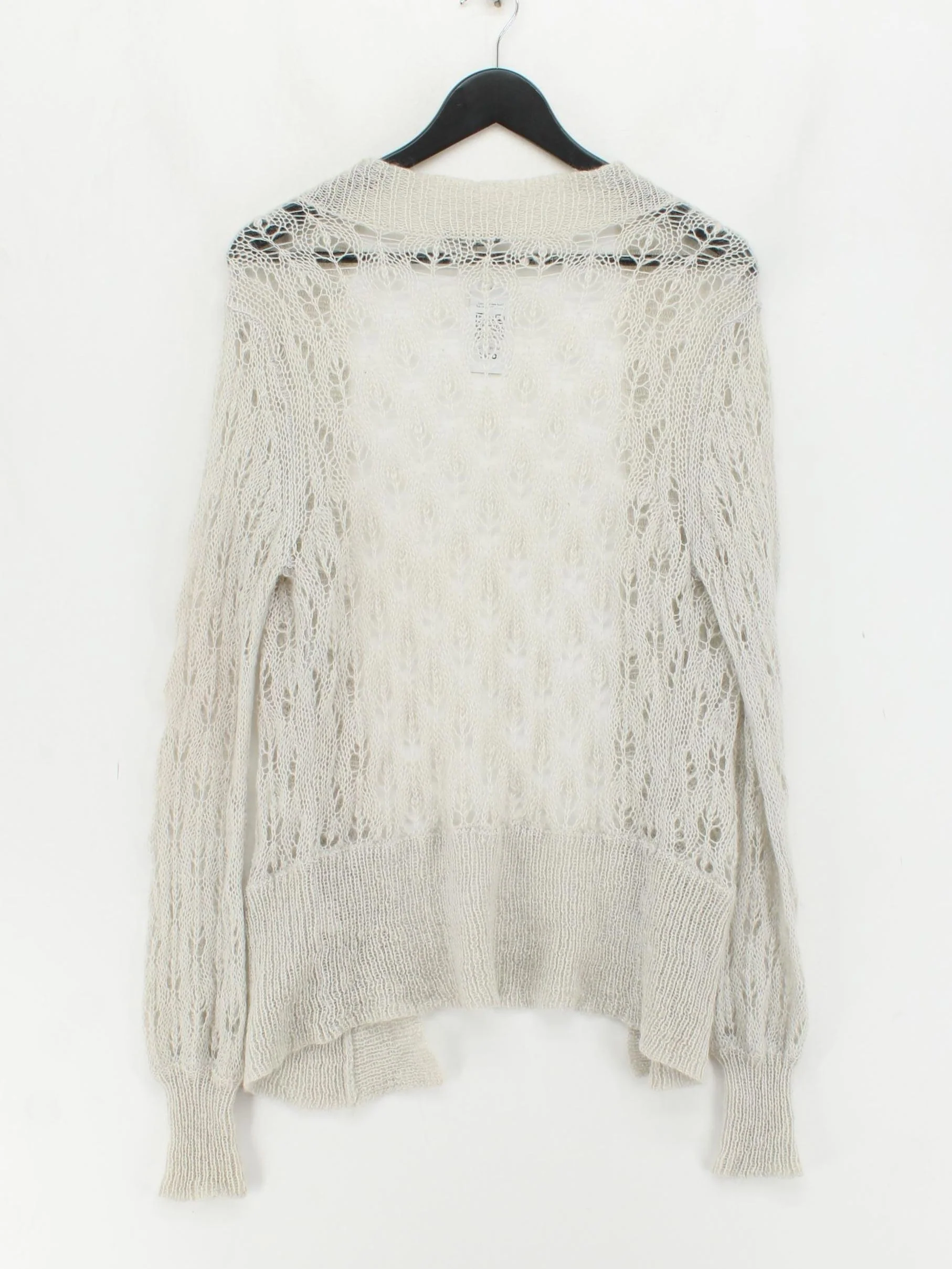 Coast Women's Cardigan UK 12 Cream Mohair with Polyamide, Wool V-Neck Cardigan - Image 2