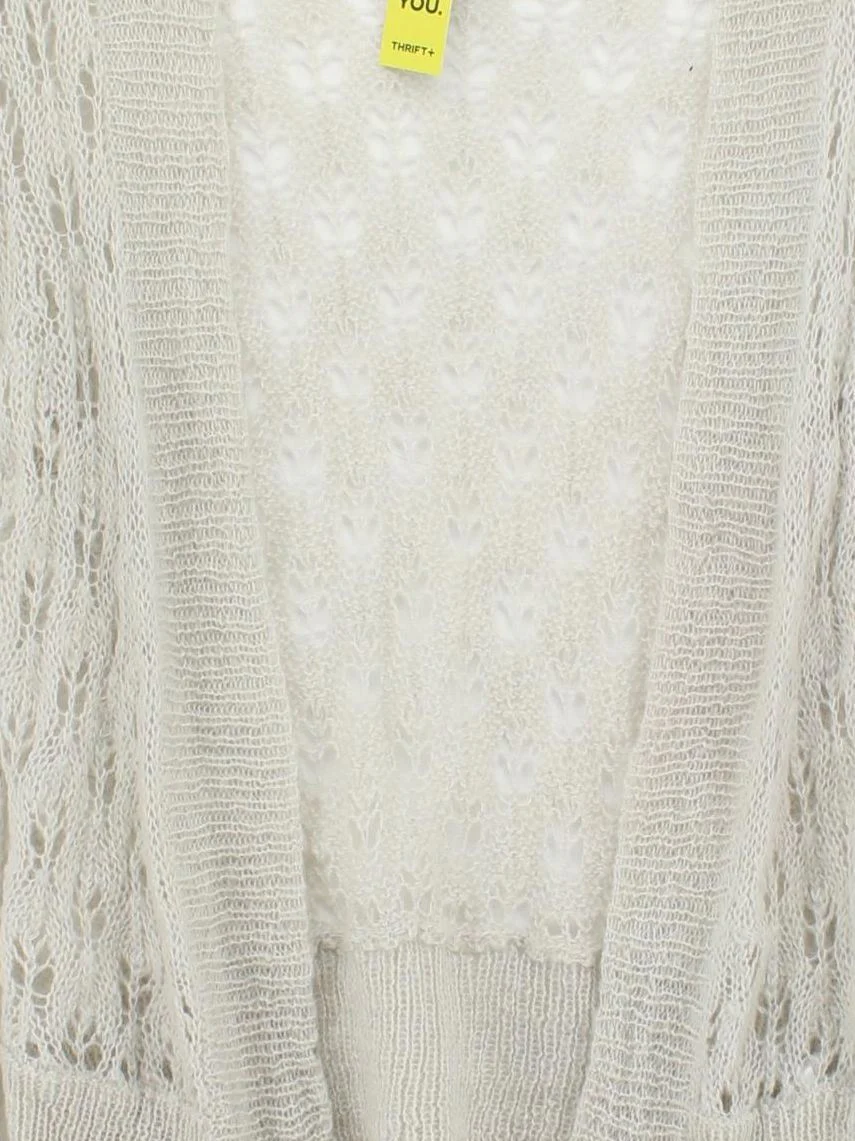 Coast Women's Cardigan UK 12 Cream Mohair with Polyamide, Wool V-Neck Cardigan - Image 3