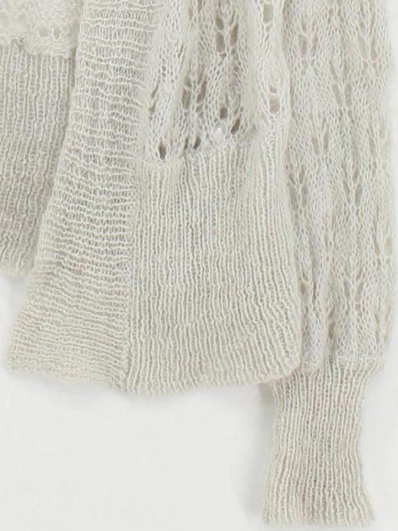 Coast Women's Cardigan UK 12 Cream Mohair with Polyamide, Wool V-Neck Cardigan - Image 4