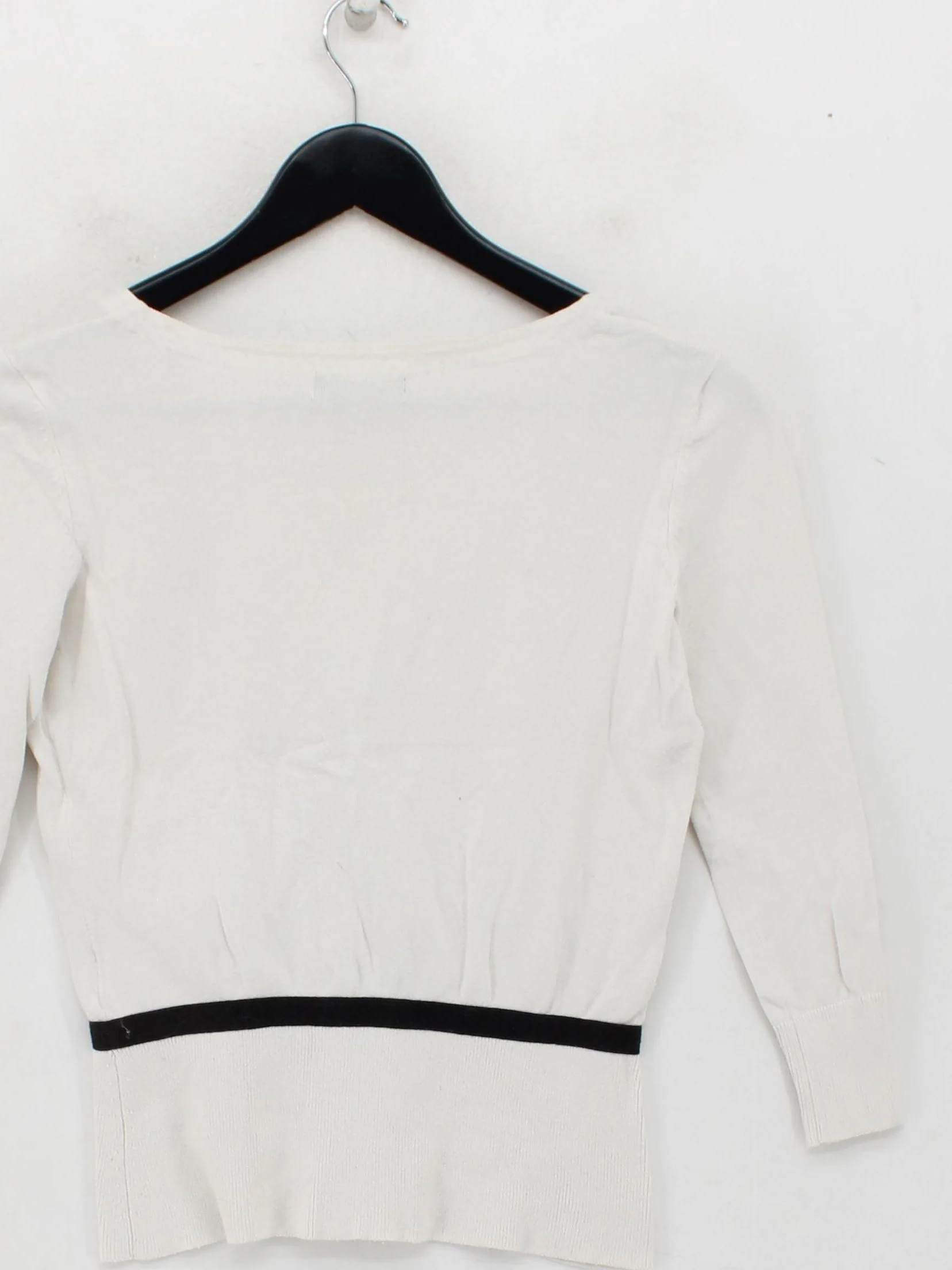 Coast Women's Cardigan UK 8 White Cotton with Polyamide, Elastane Cardigan - Image 2
