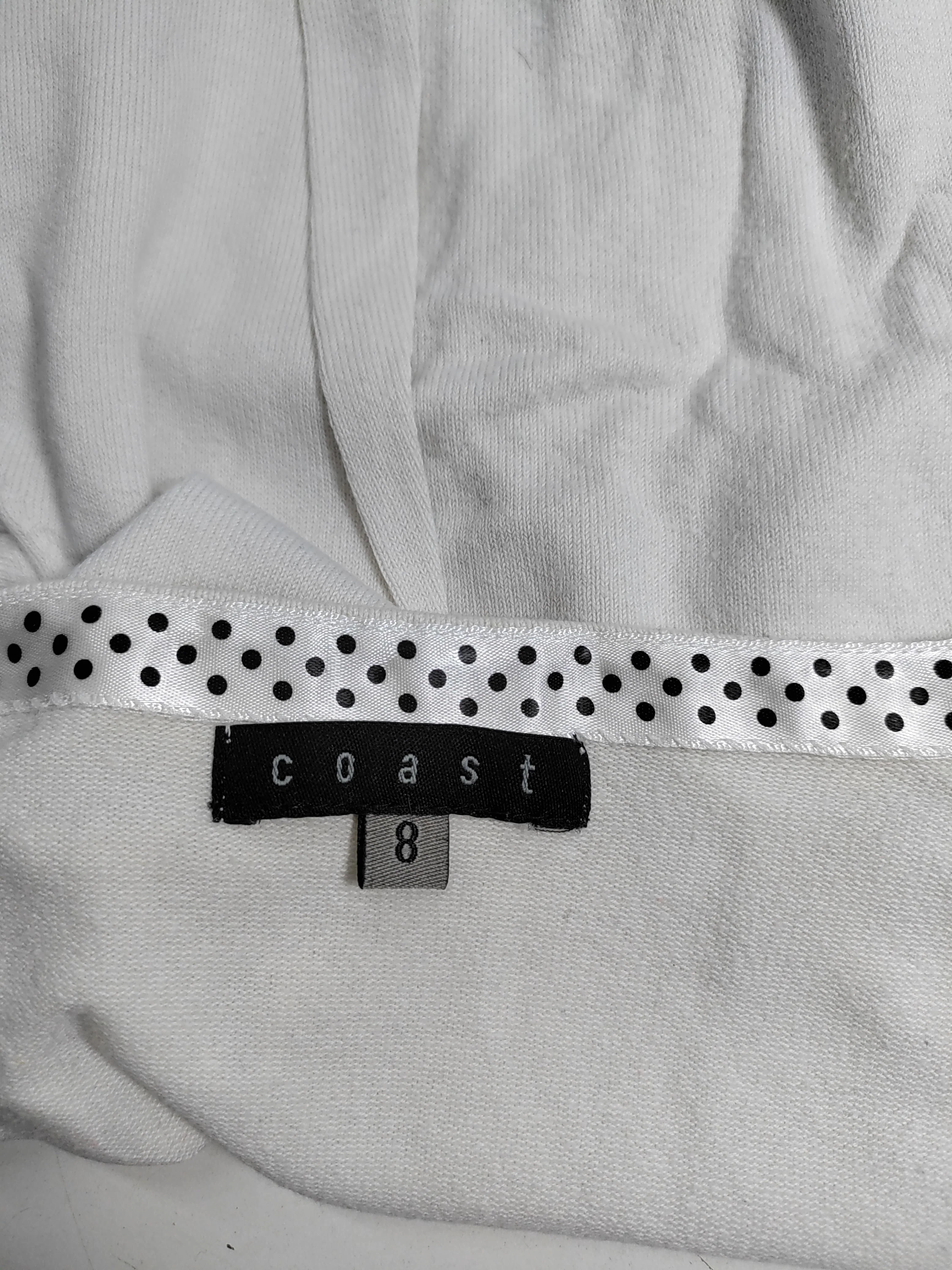 Coast Women's Cardigan UK 8 White Cotton with Polyamide, Elastane Cardigan - Image 6