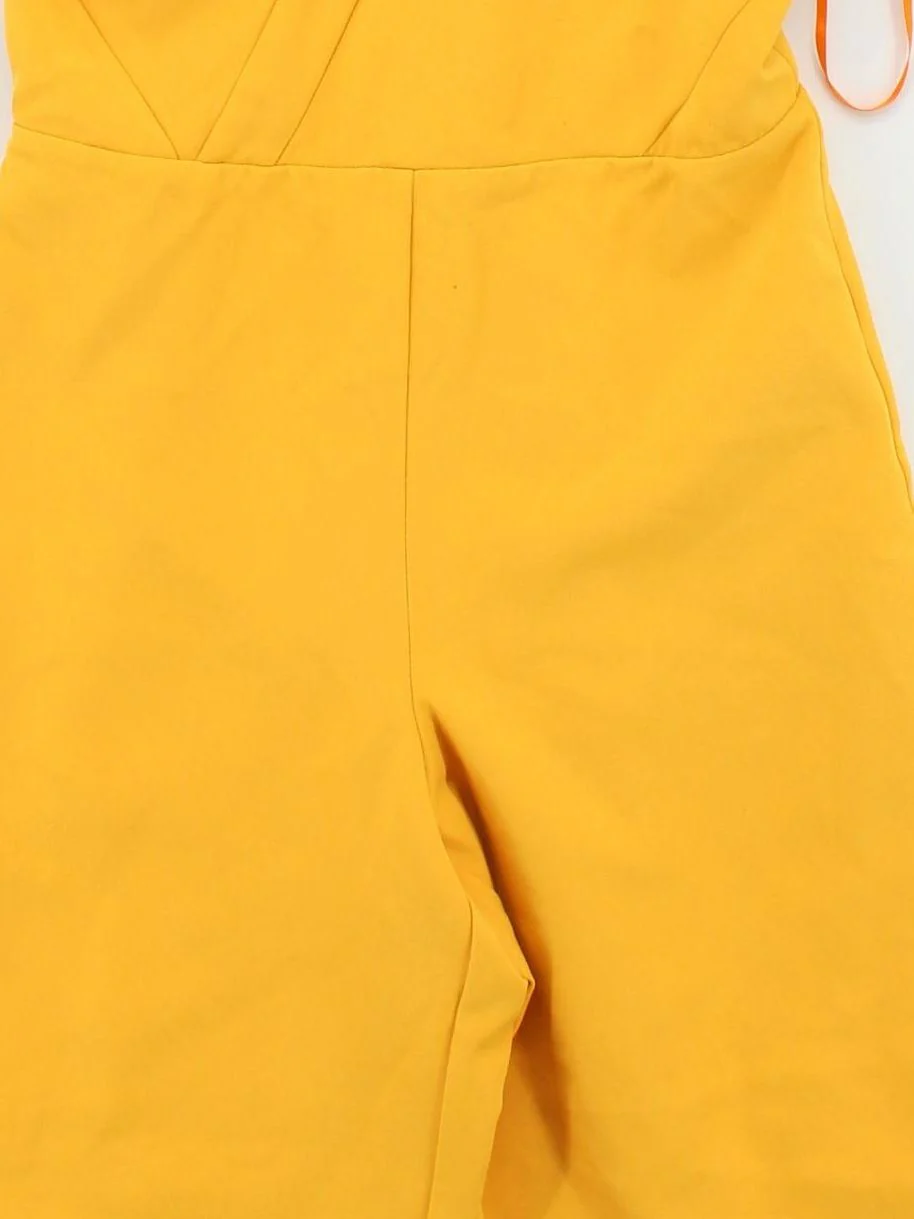 Coast Women's Jumpsuit UK 12 Yellow Polyester with Elastane Wide-Leg Jumpsuit - Image 3