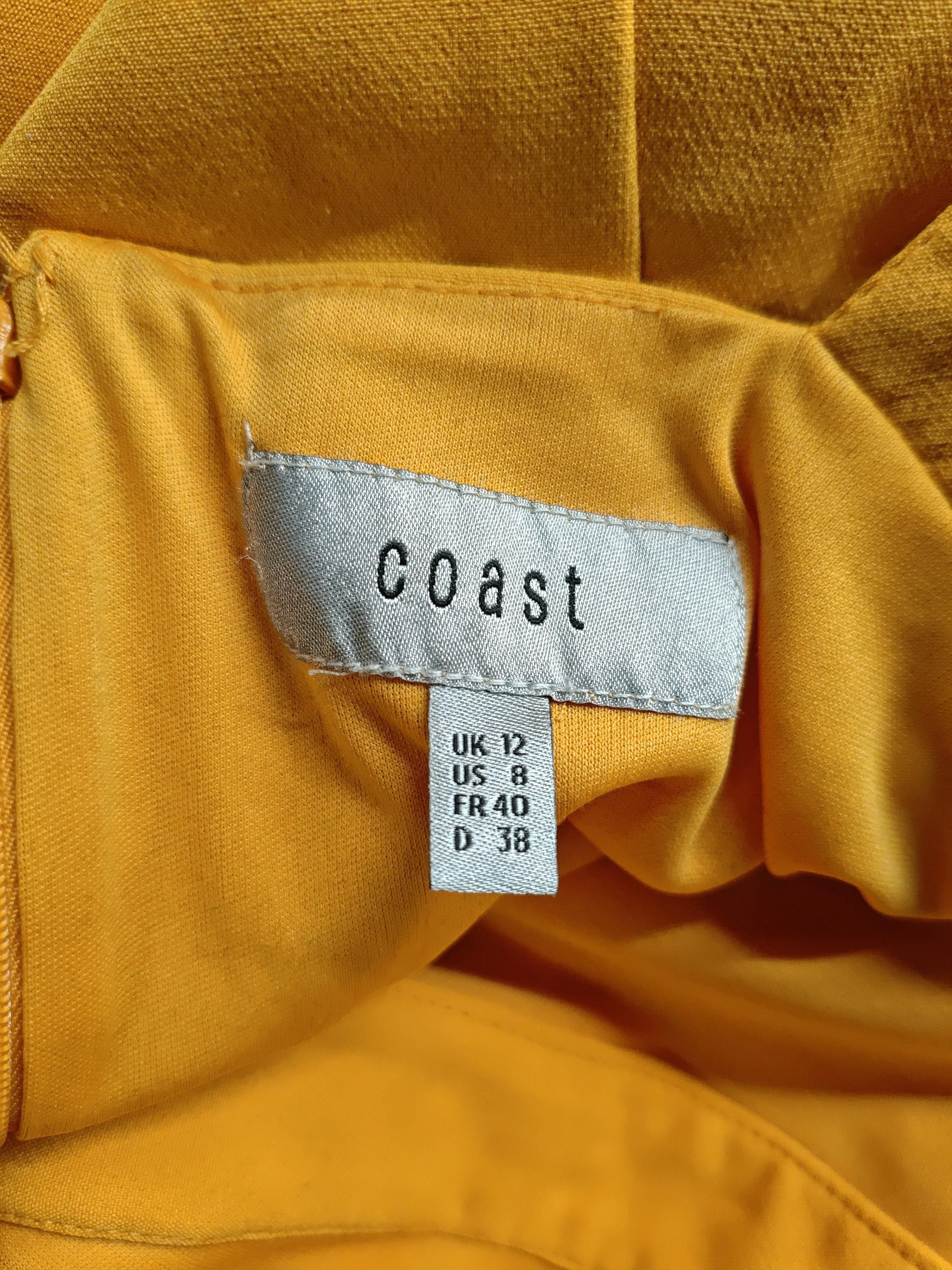 Coast Women's Jumpsuit UK 12 Yellow Polyester with Elastane Wide-Leg Jumpsuit - Image 5