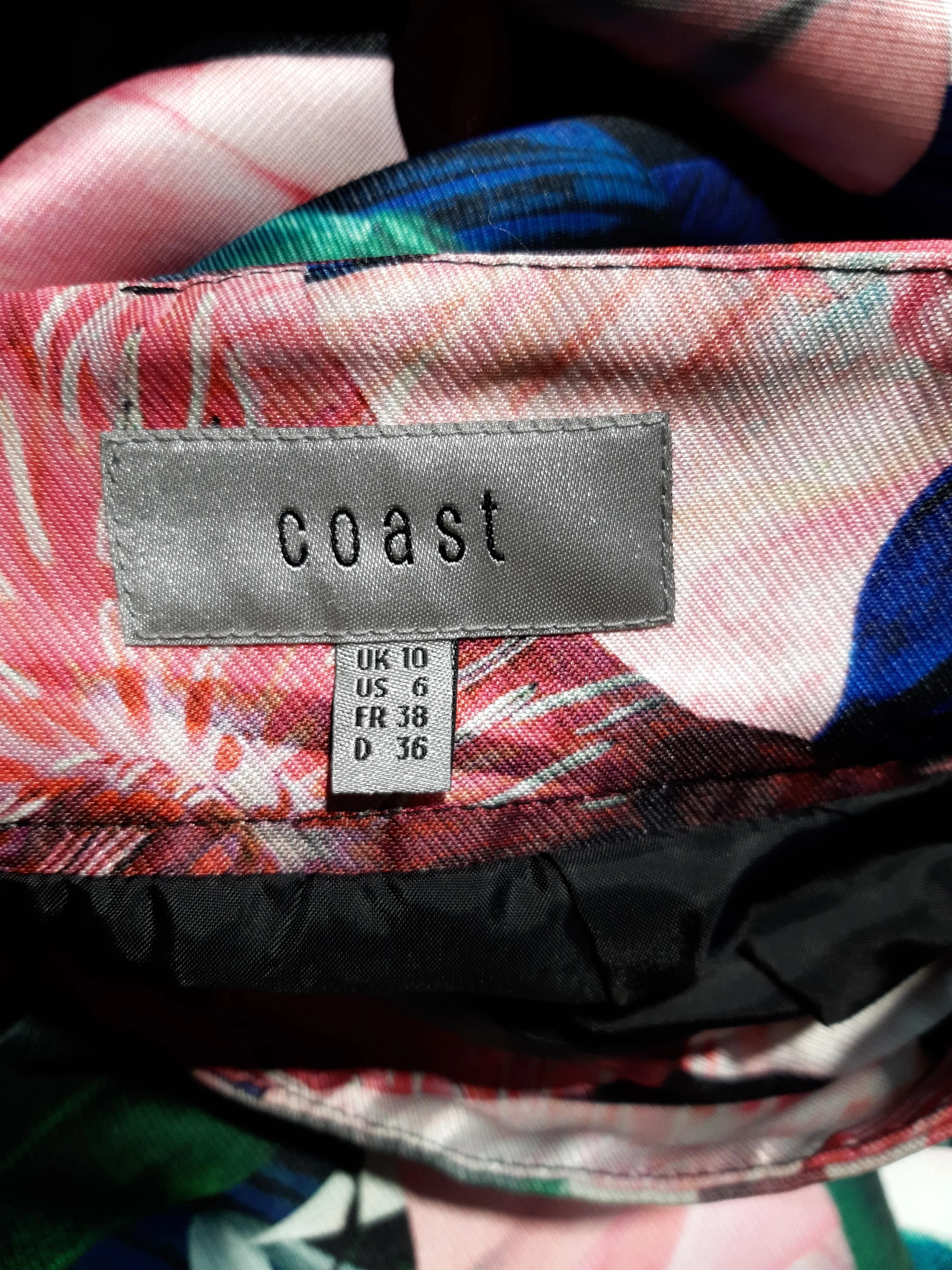 Coast Women's Midi Skirt S Multi Floral 100% Polyester Midi A-Line - Image 5