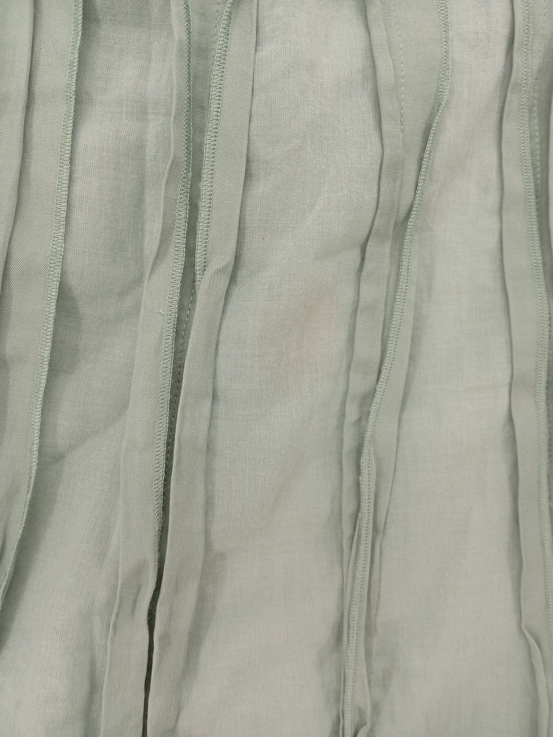 Coast Women's Midi Skirt UK 10 Green Cotton with Silk Midi Pleated - Image 5
