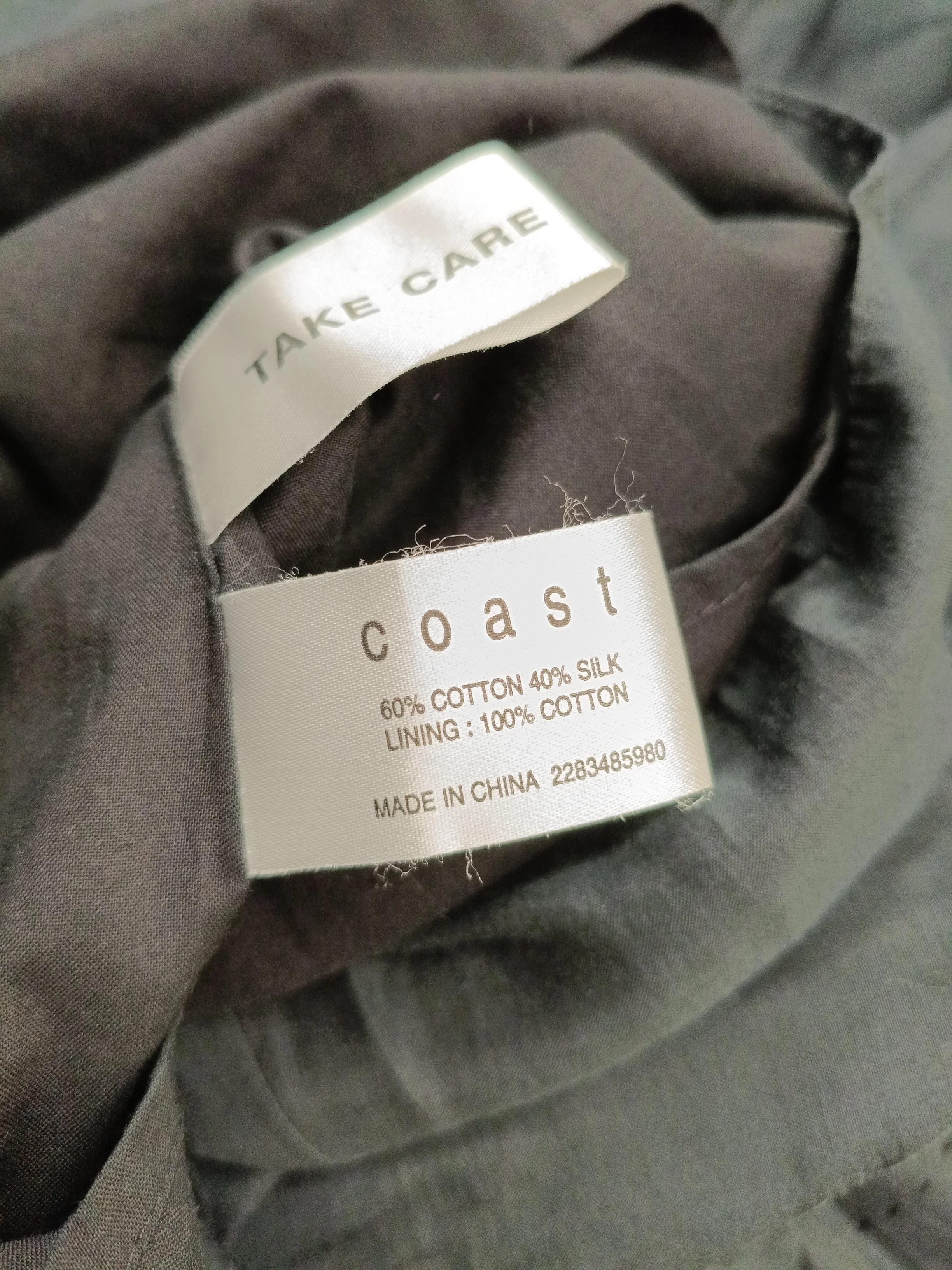 Coast Women's Midi Skirt UK 12 Blue Cotton with Silk Midi A-Line - Image 6