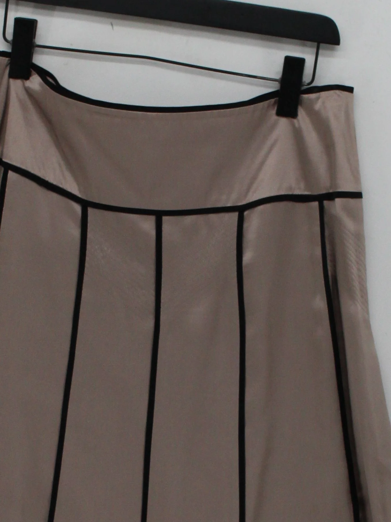Coast Women's Midi Skirt UK 14 Tan Silk with Acetate Midi A-Line - Image 3