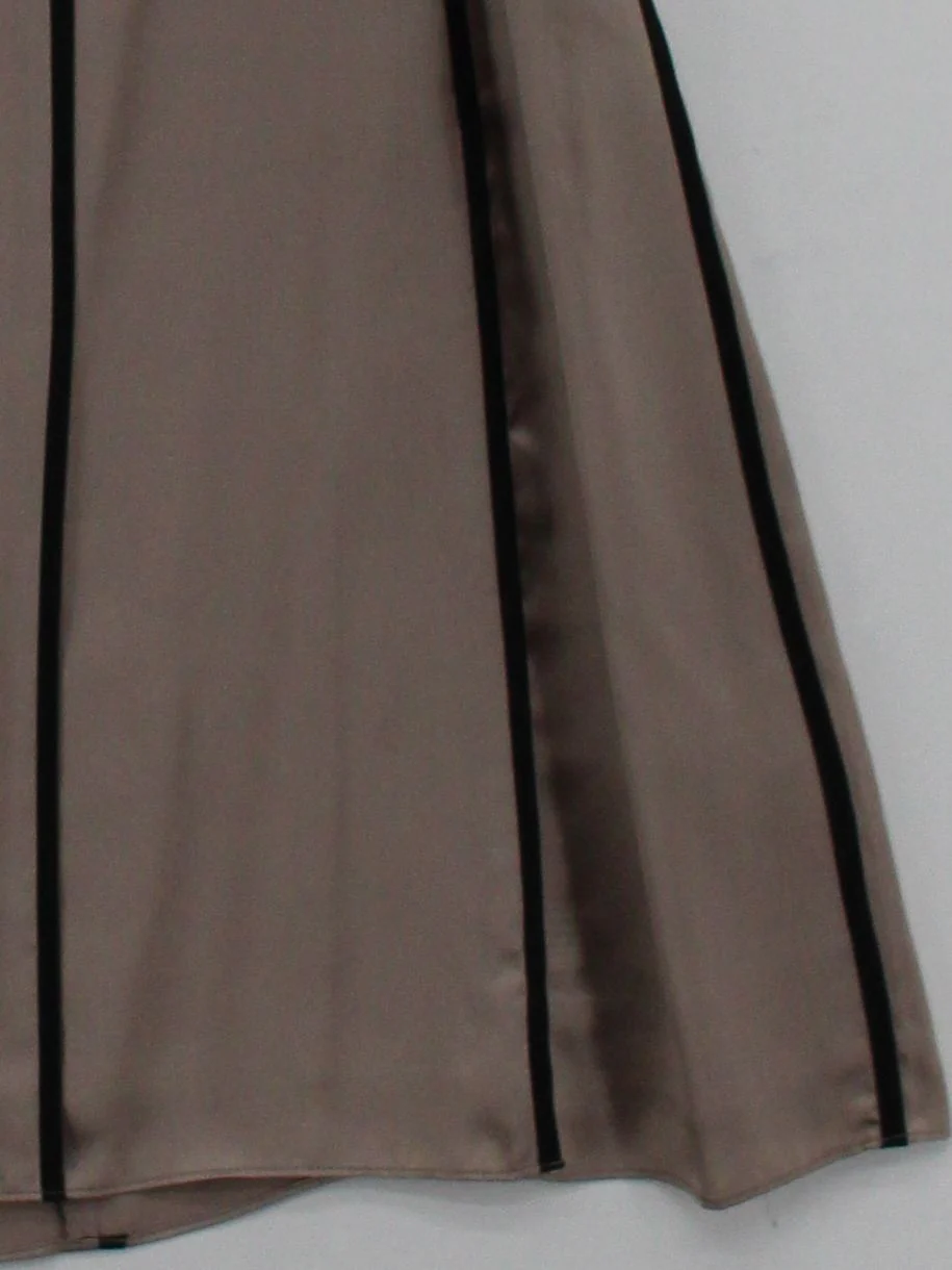 Coast Women's Midi Skirt UK 14 Tan Silk with Acetate Midi A-Line - Image 4