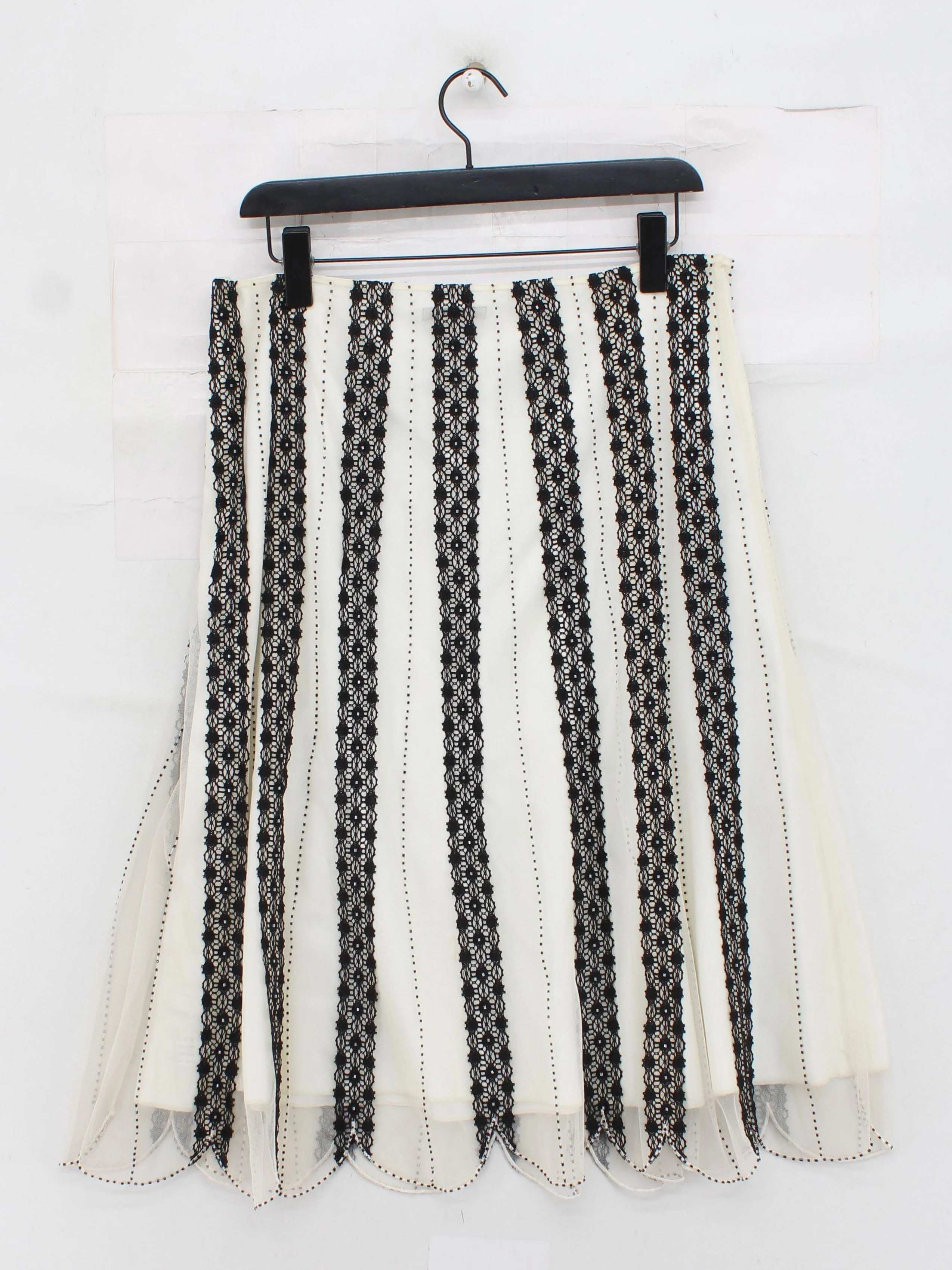 Coast Women's Midi Skirt UK 14 White Polyester with Acetate Midi A-Line - Image 2