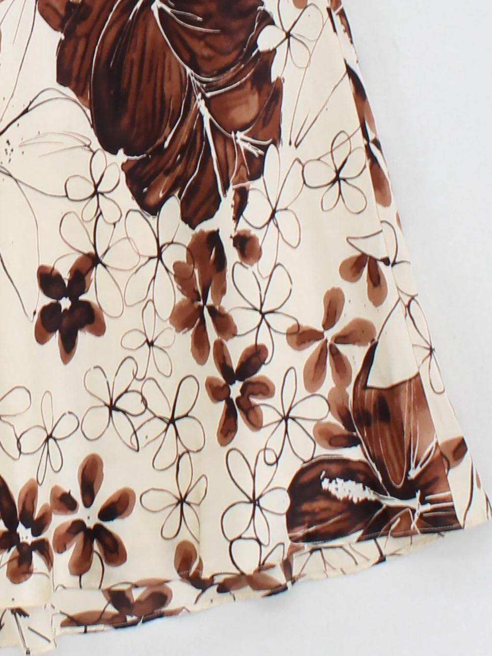 Coast Women's Midi Skirt UK 8 Cream Floral Silk with Acetate Midi A-Line - Image 4