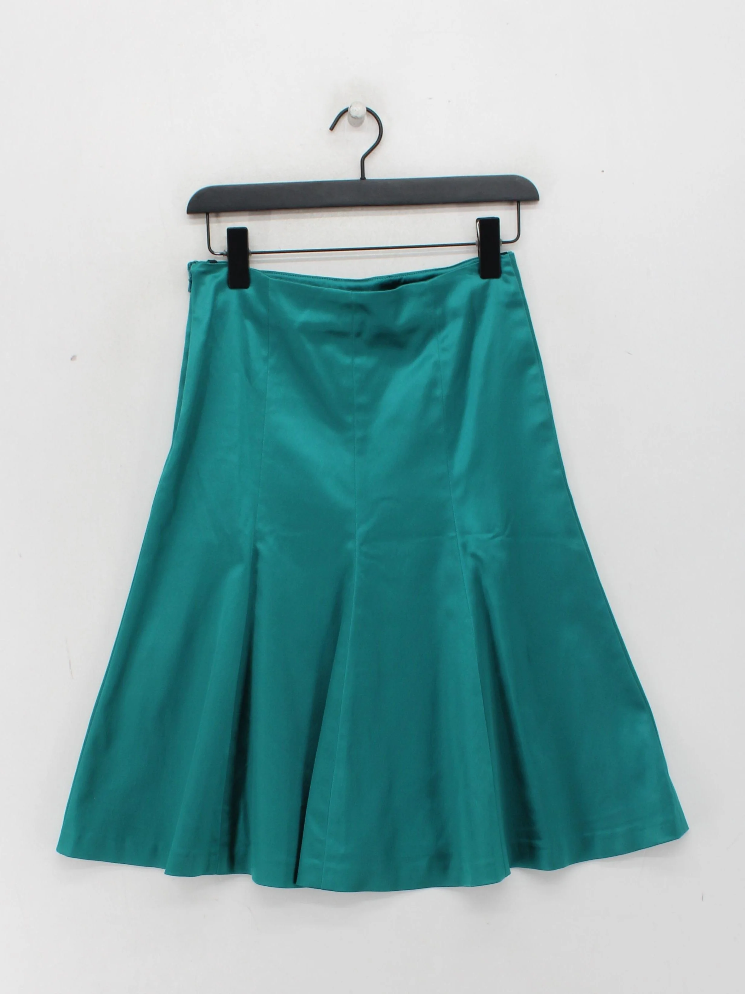 Coast Women's Midi Skirt UK 8 Green Acetate with Nylon, Elastane Midi A-Line - Image 2