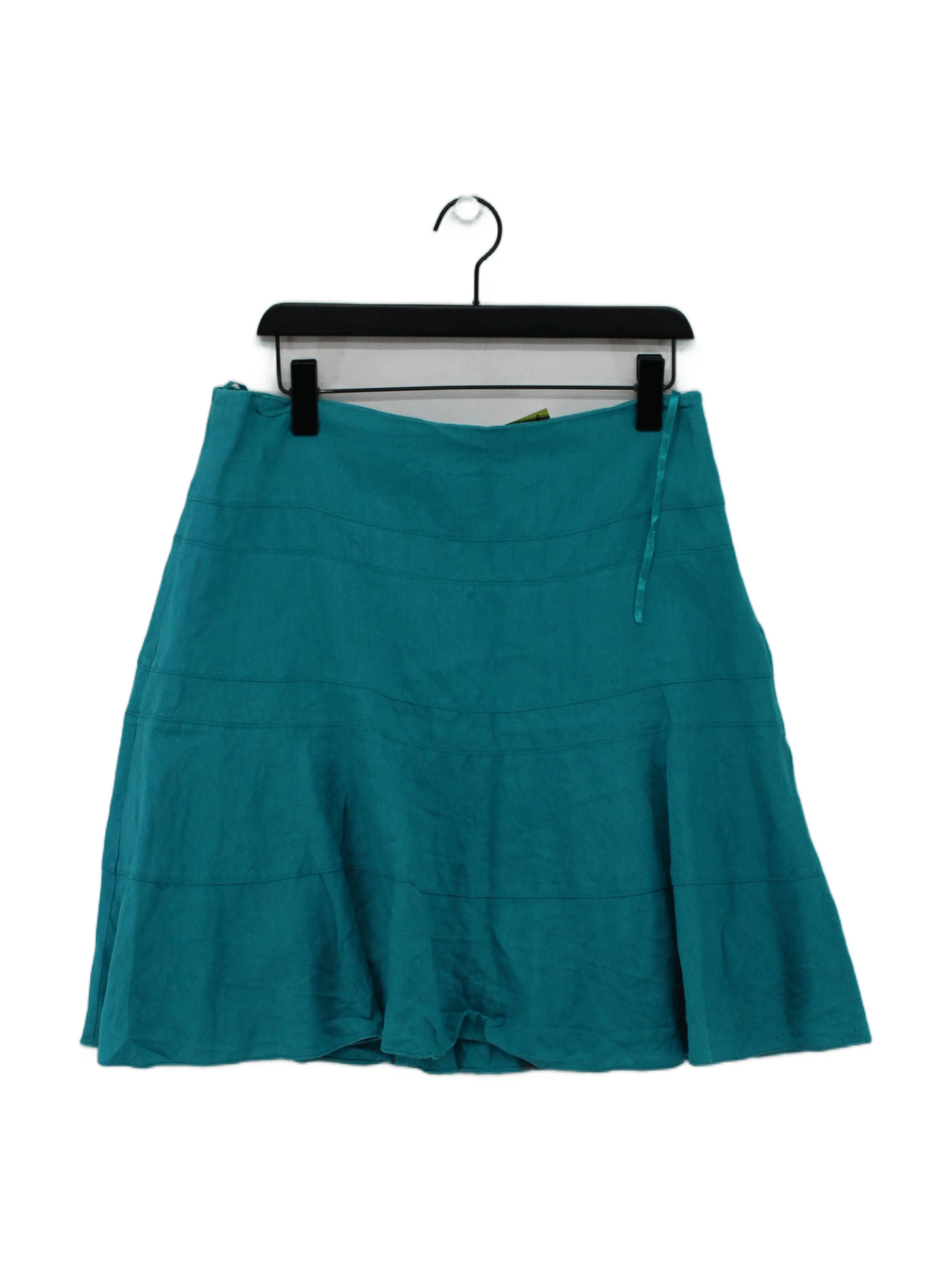 Coast Women's Mini Skirt M Blue Linen with Acetate Short Mini