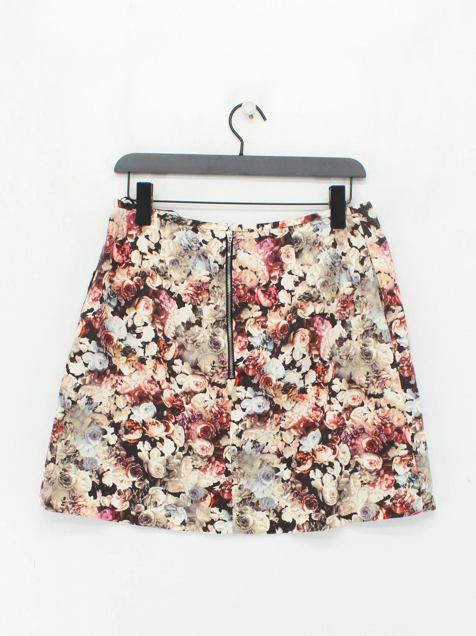 Coast Women's Mini Skirt UK 14 Multi Floral Cotton with Elastane Short Mini - Image 2