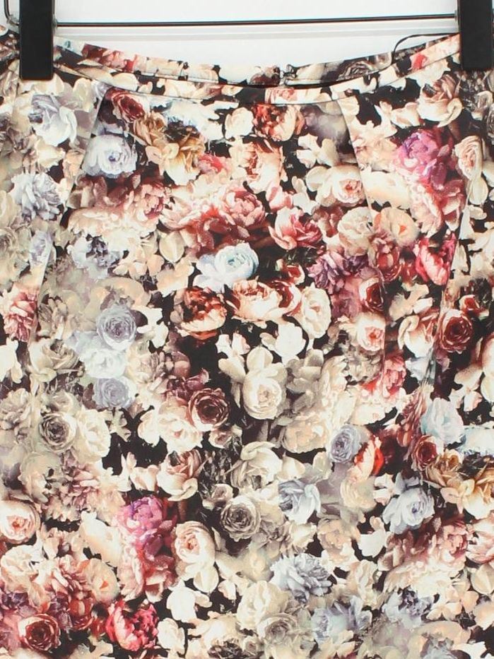 Coast Women's Mini Skirt UK 14 Multi Floral Cotton with Elastane Short Mini - Image 3