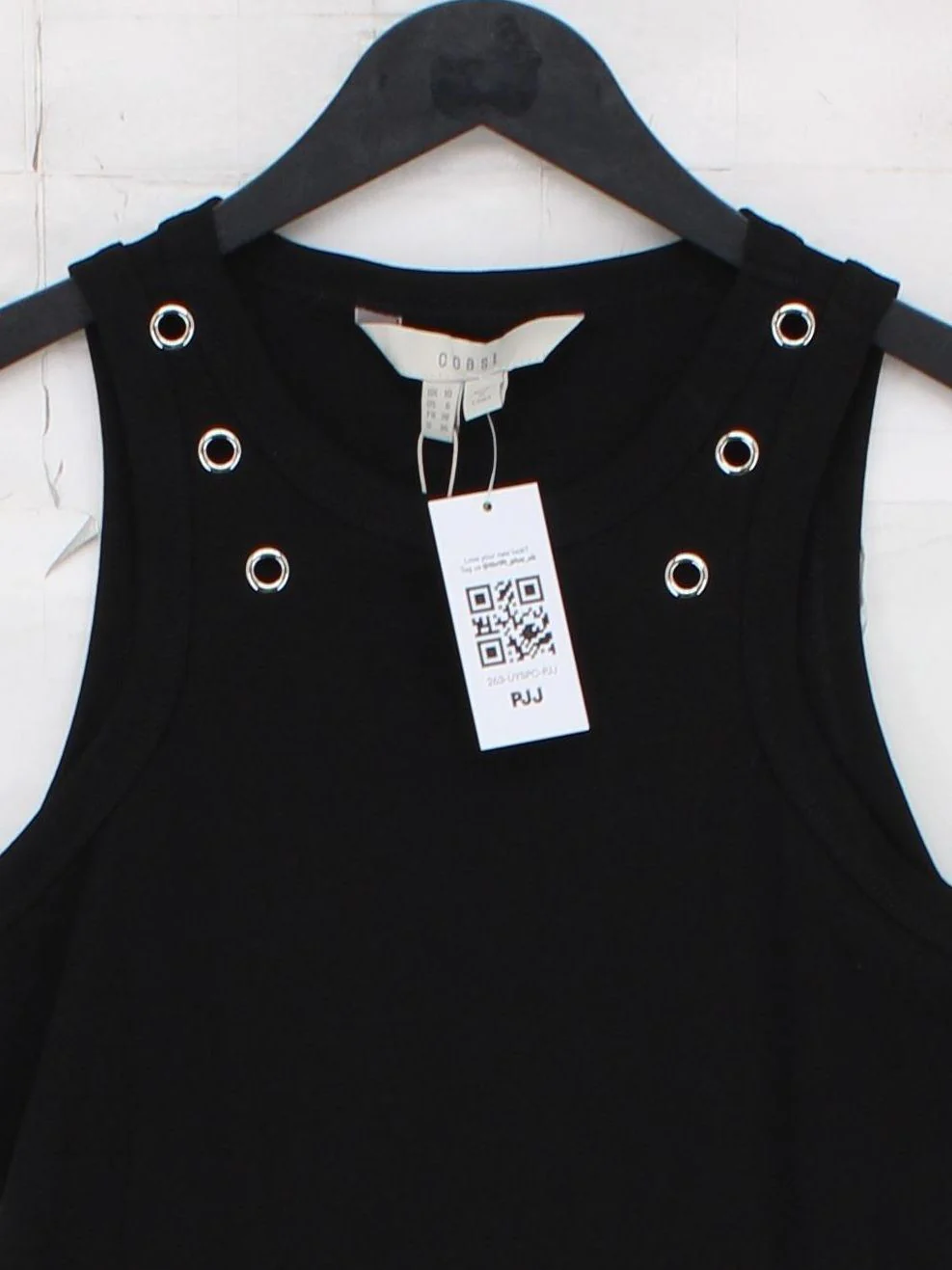 Coast Women's T-Shirt UK 10 Black Cotton with Elastane Basic New with tags - Image 3