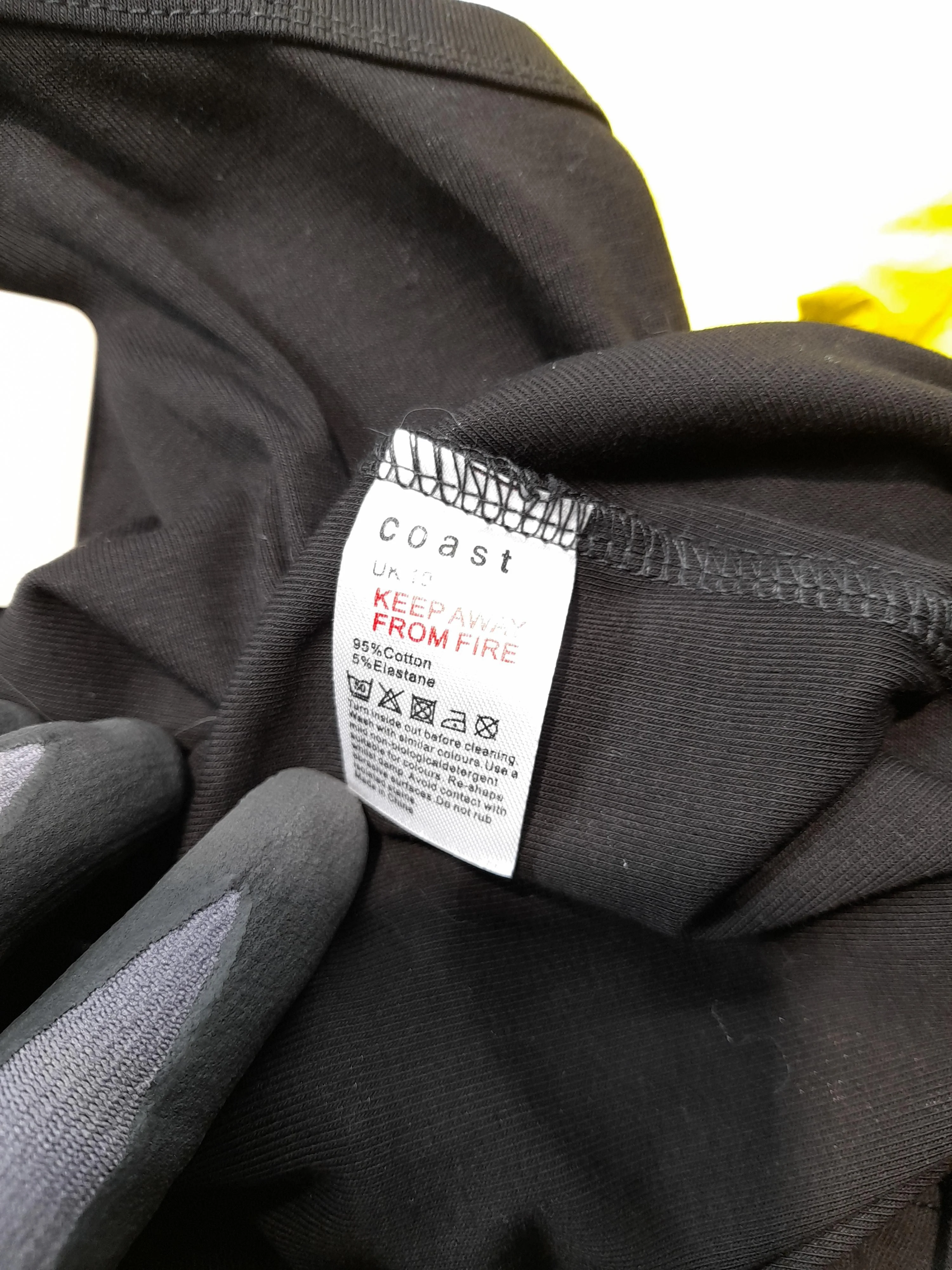 Coast Women's T-Shirt UK 10 Black Cotton with Elastane Basic New with tags - Image 6