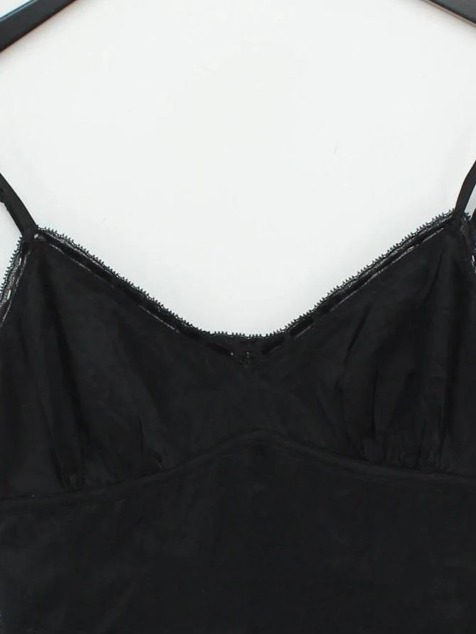 Coast Women's T-Shirt UK 12 Black Silk with Elastane Sleeveless V-Neck Camisole - Image 3