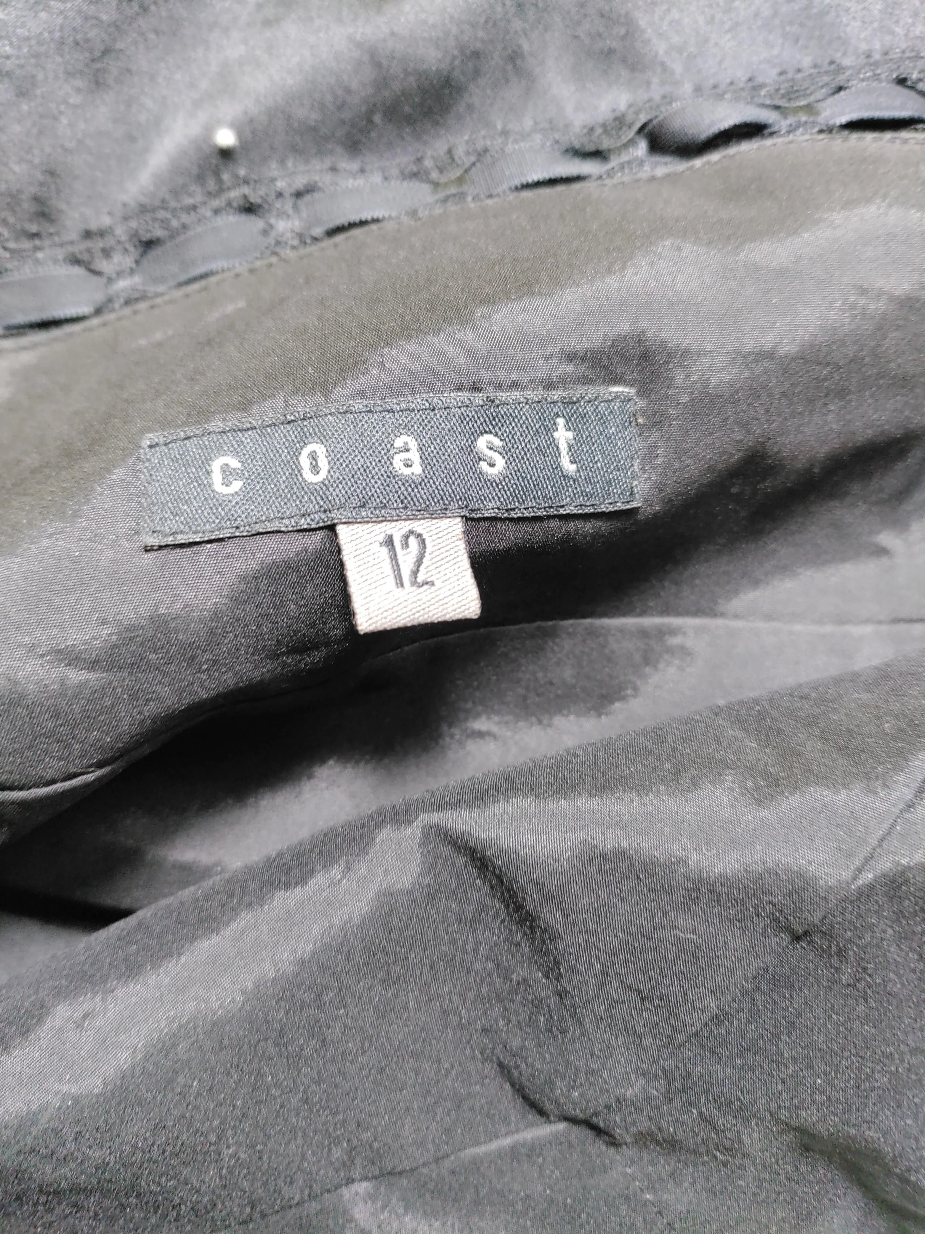 Coast Women's T-Shirt UK 12 Black Silk with Elastane Sleeveless V-Neck Camisole - Image 5