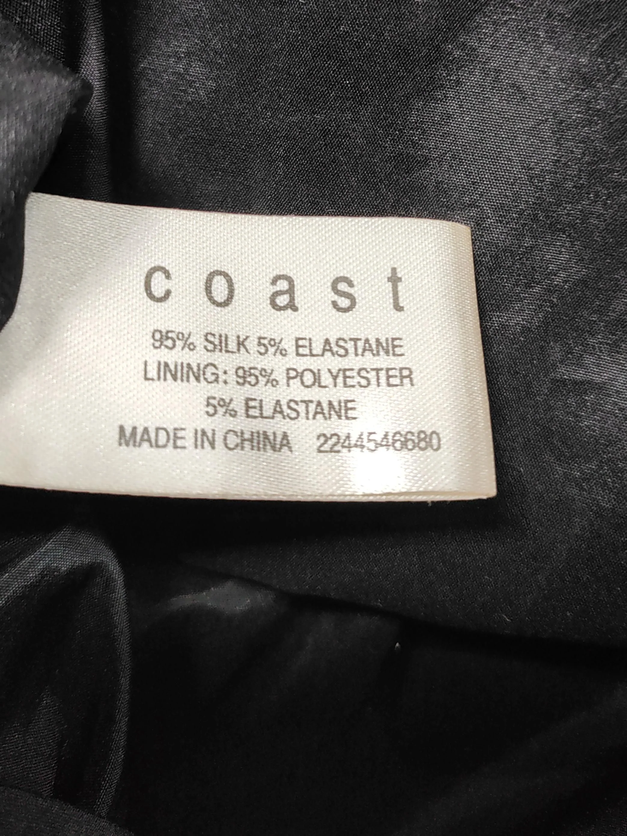 Coast Women's T-Shirt UK 12 Black Silk with Elastane Sleeveless V-Neck Camisole - Image 6