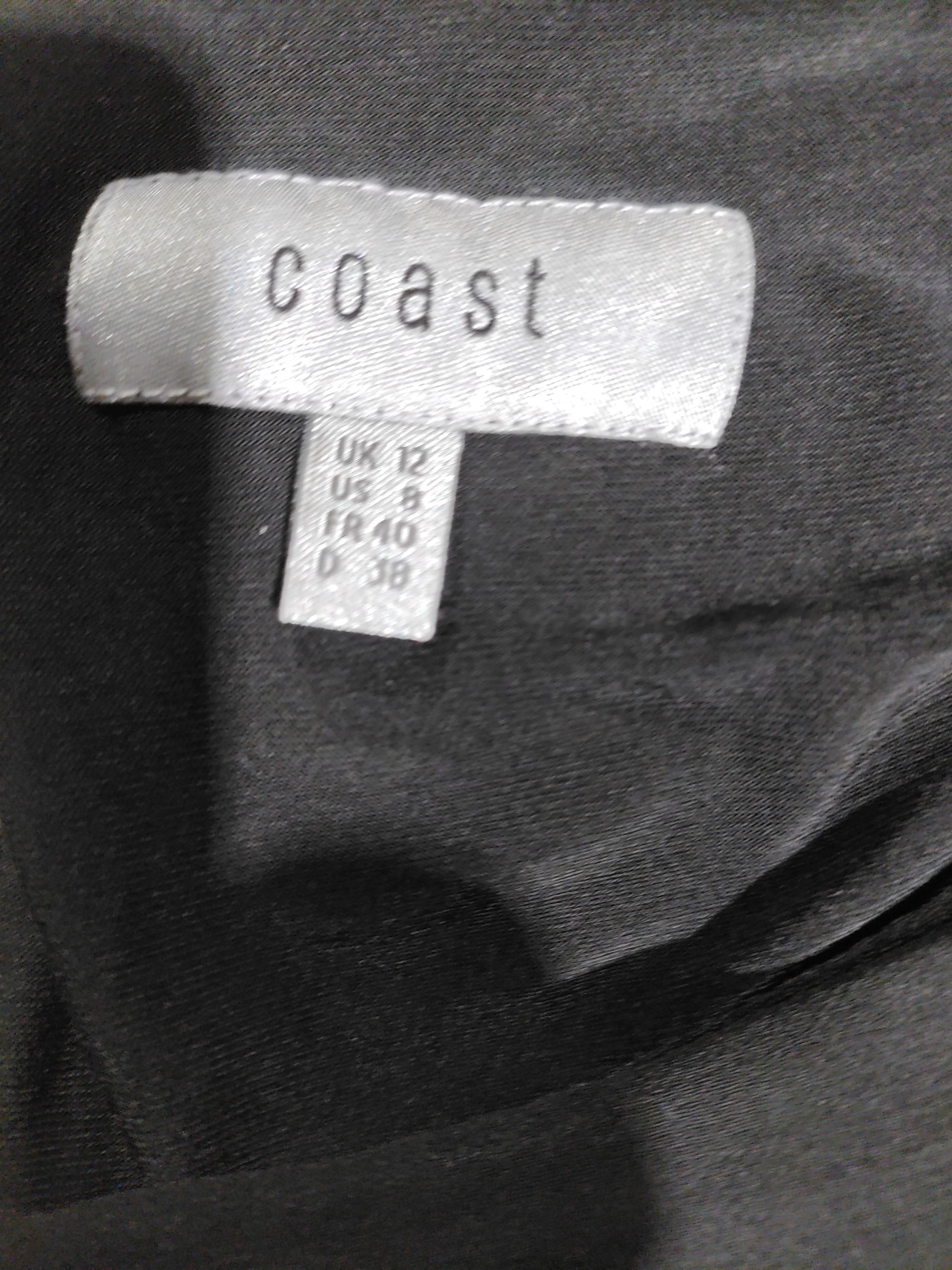 Coast Women's Top M Black 100% Other Long Sleeve Round Neck Basic - Image 6