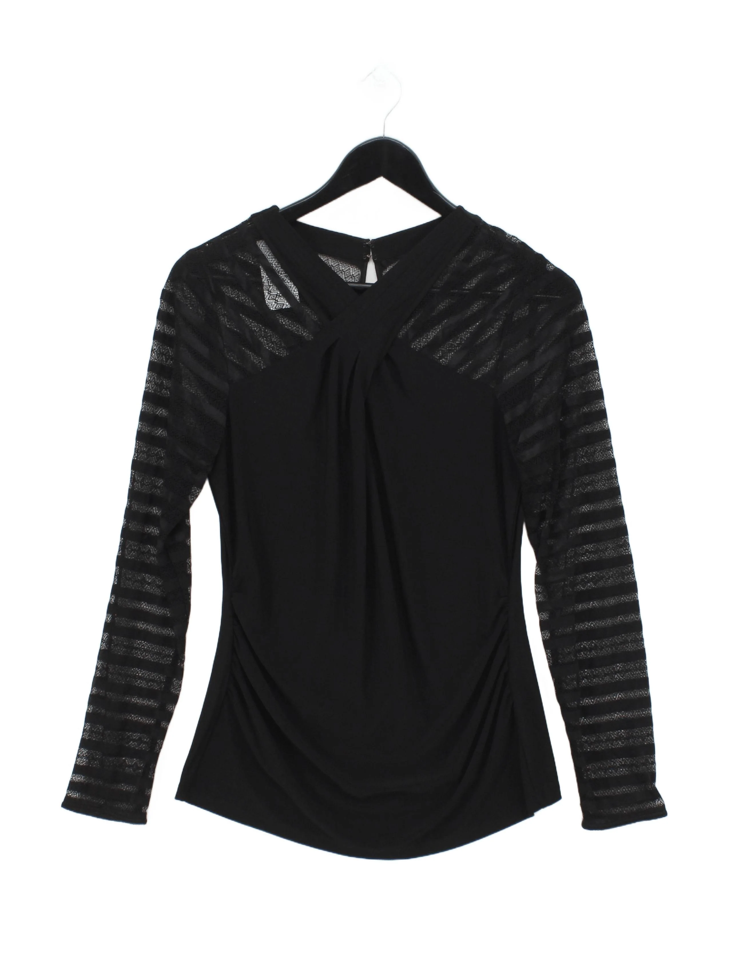 Coast Women's Top UK 10 Black Polyester with Elastane Basic
