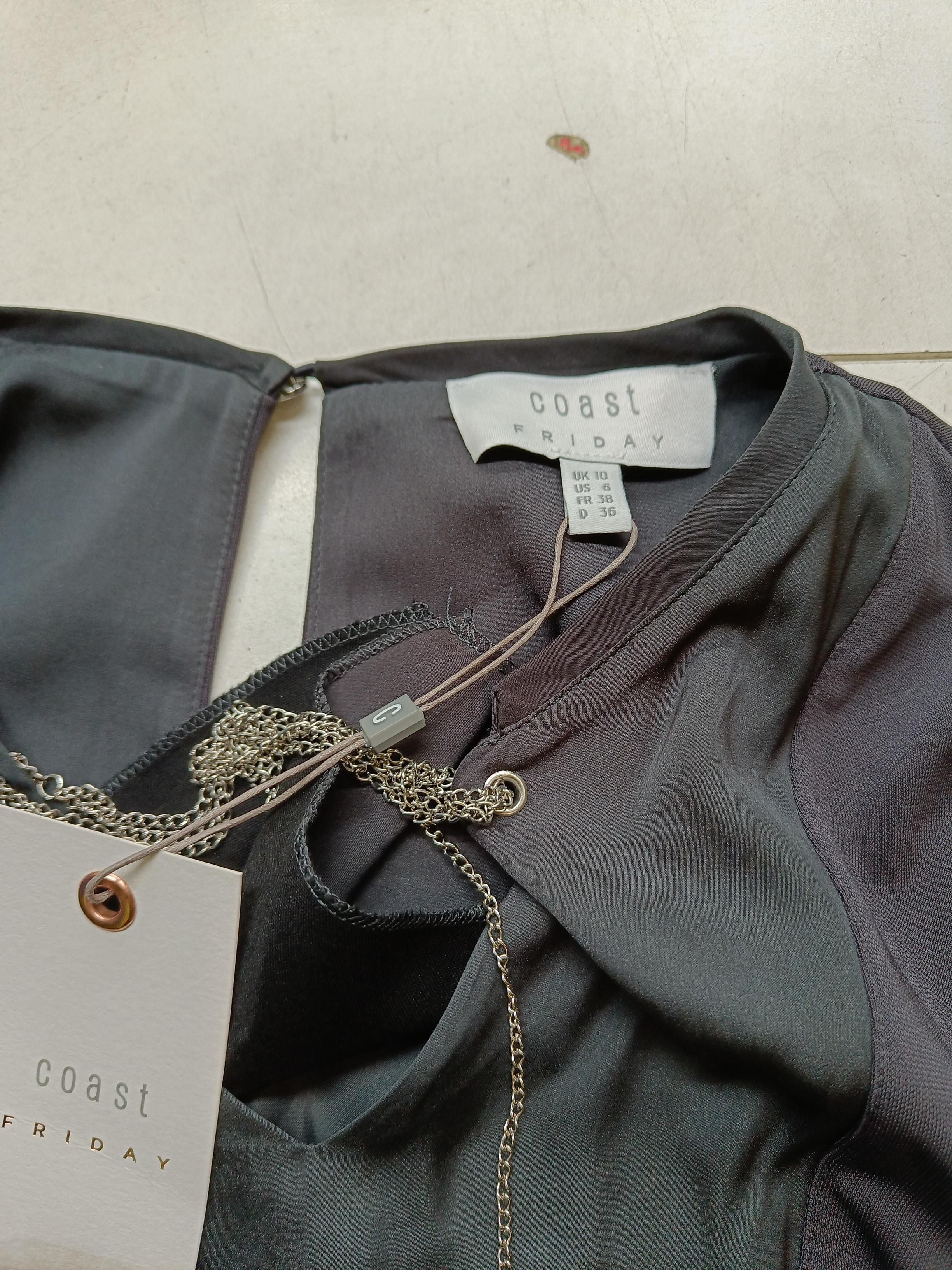 Coast Women's Top UK 10 Grey Polyester with Elastane Basic New with tags - Image 5